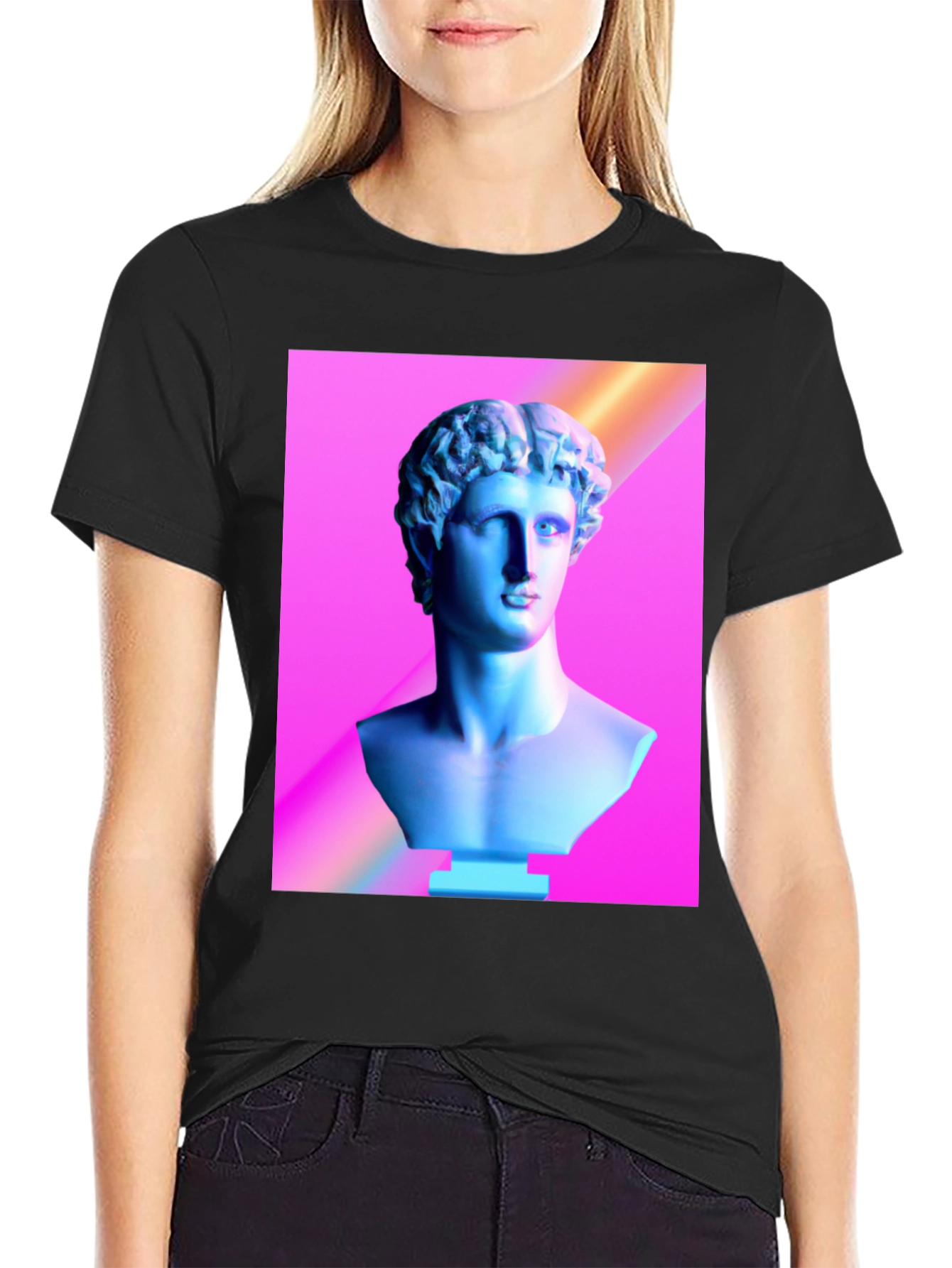 Vaporwave Bust T-Shirt - Retro Style