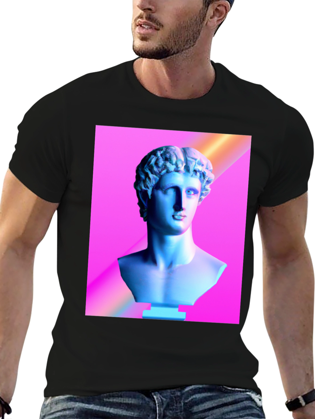 Vaporwave Bust T-Shirt - Retro Style