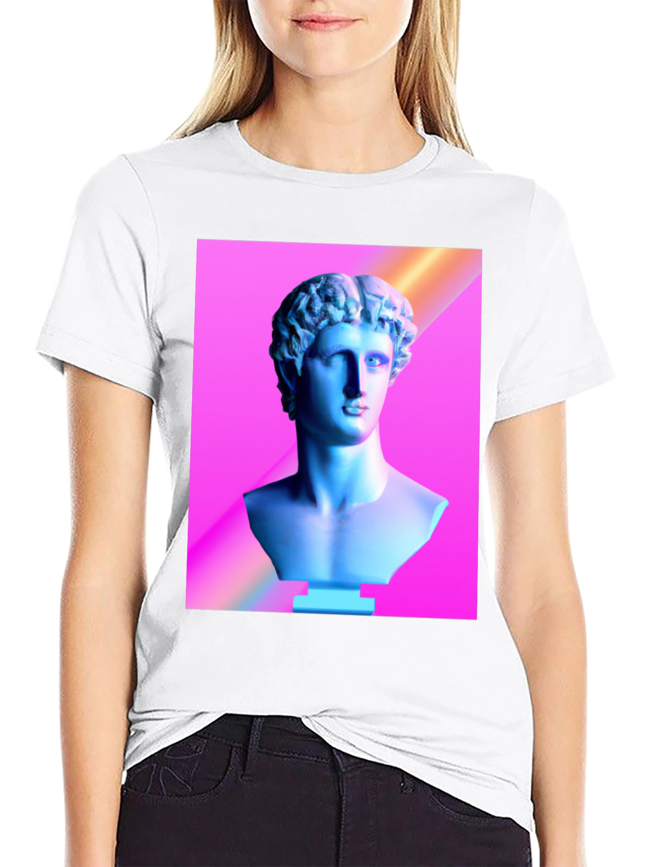 Vaporwave Bust T-Shirt - Retro Style