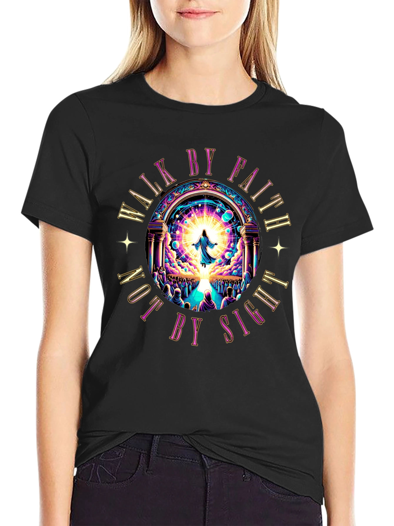 Walk by Faith T-Shirt - Religious Graphic Tee
