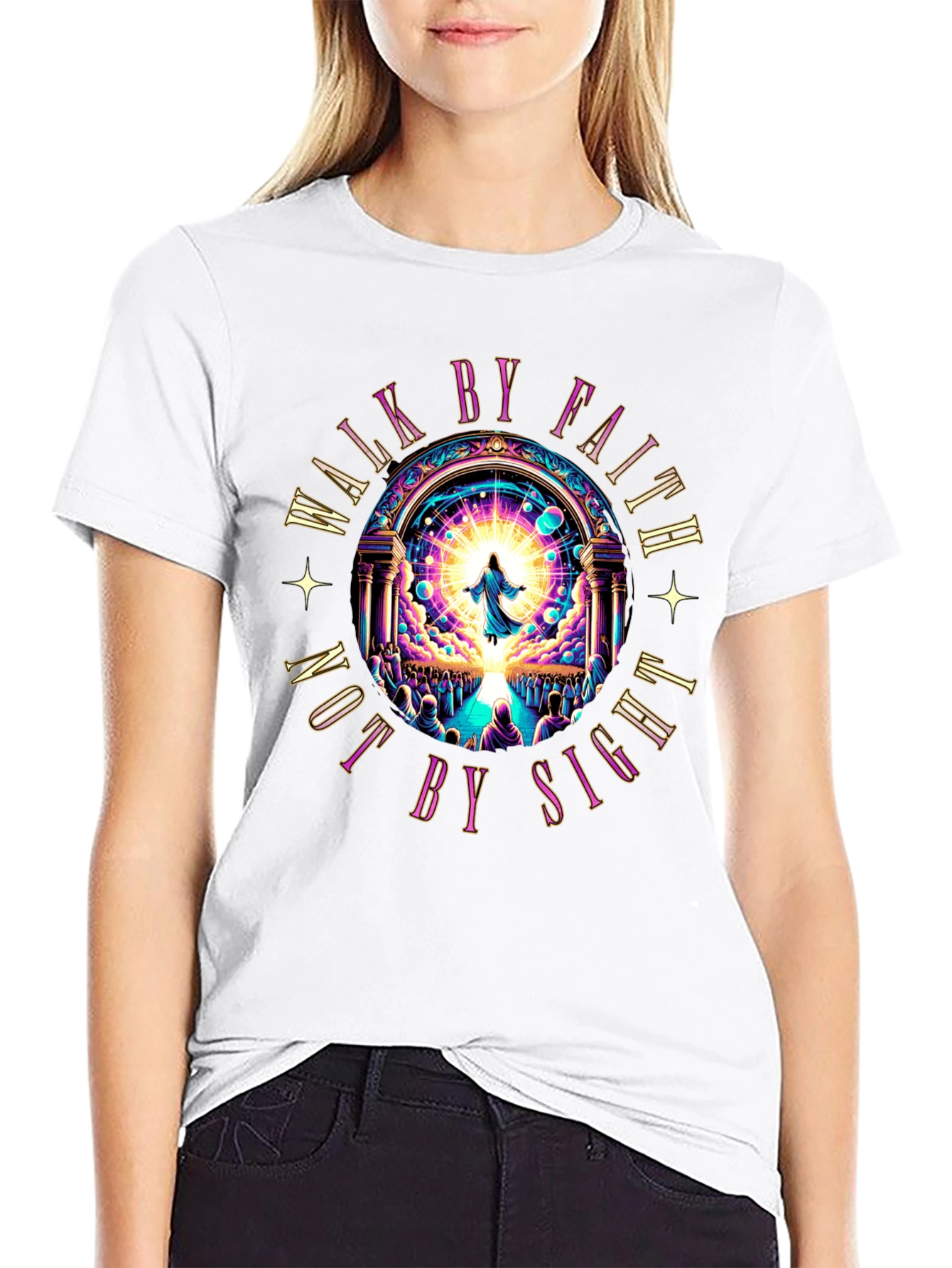 Walk by Faith T-Shirt - Religious Graphic Tee