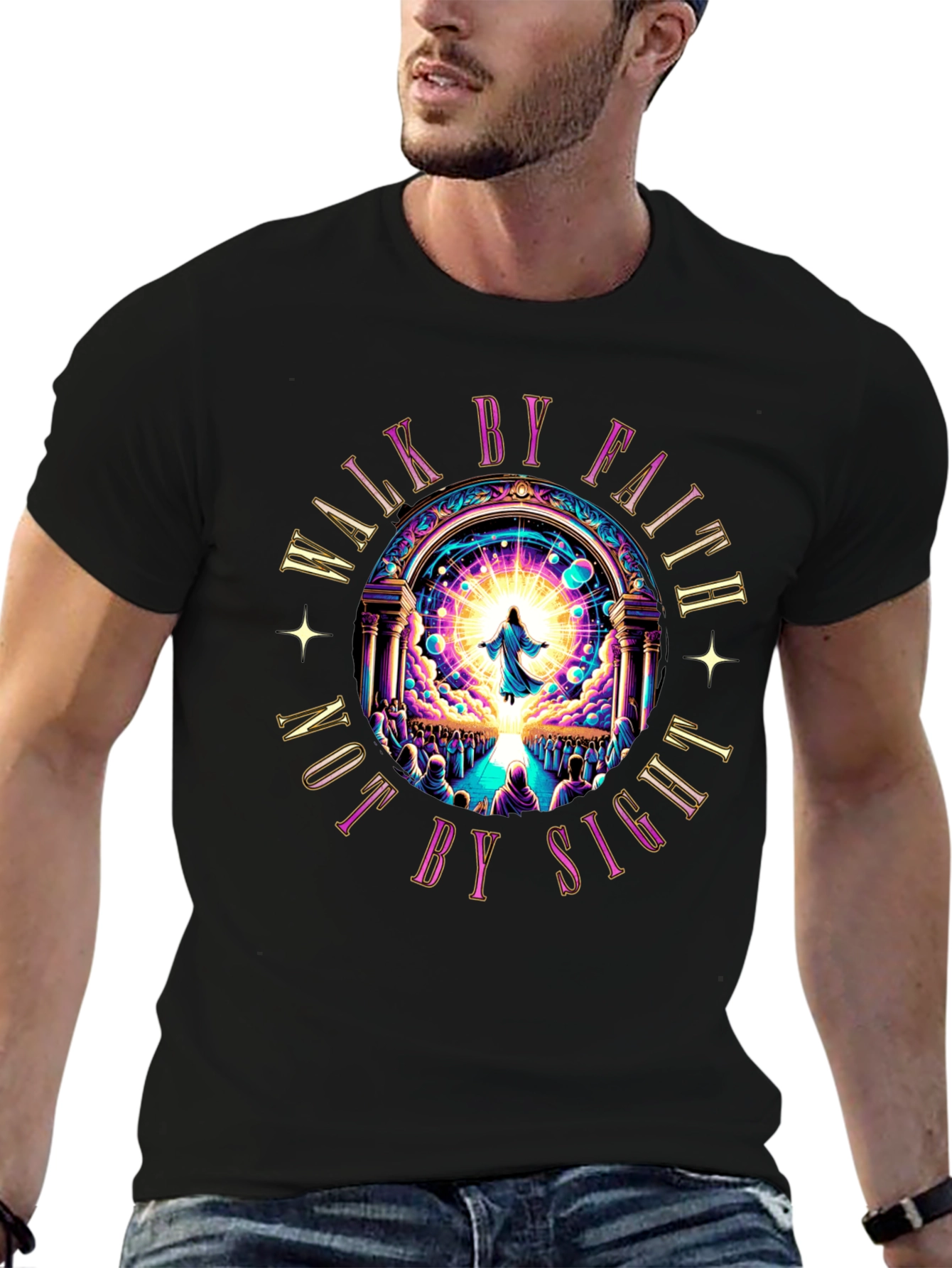 Walk by Faith T-Shirt - Religious Graphic Tee