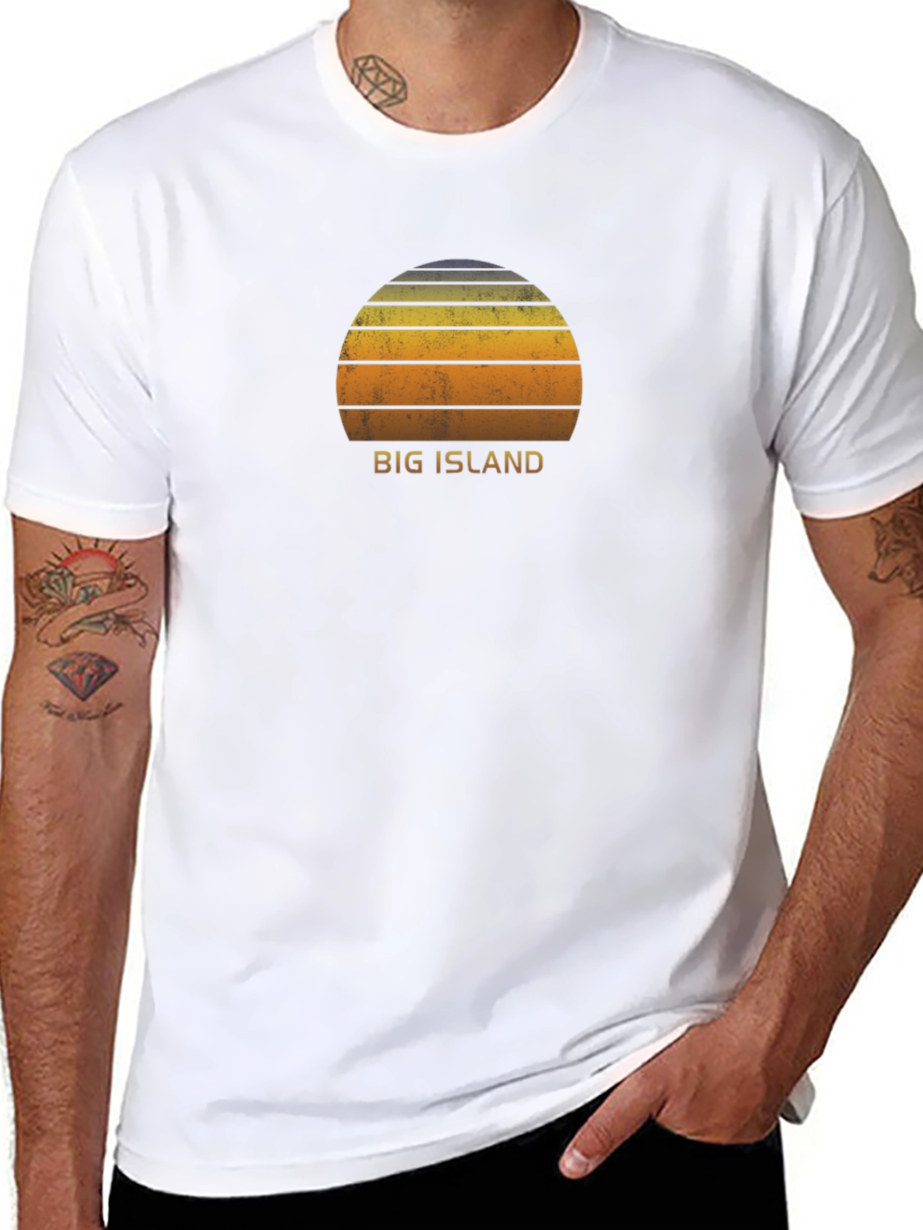 Big Island Retro Sunset Tee