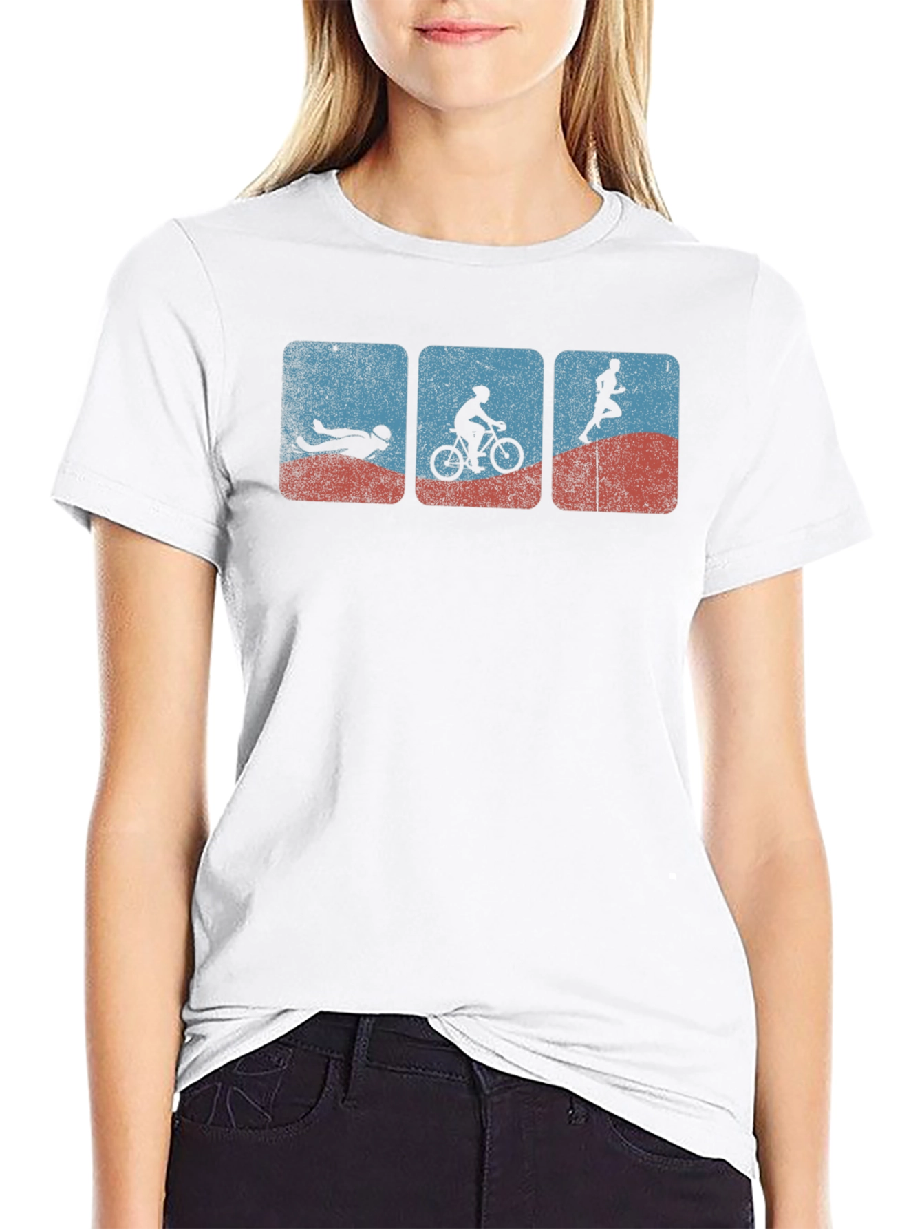 Triathlon Graphic Tee - Swim Bike Run T-Shirt