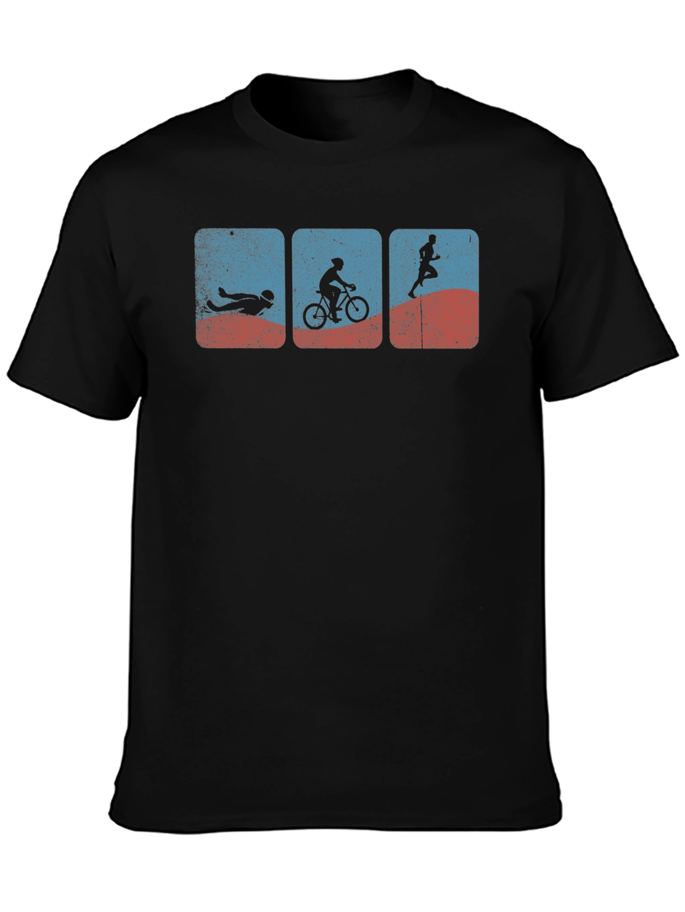 Triathlon Graphic Tee - Swim Bike Run T-Shirt