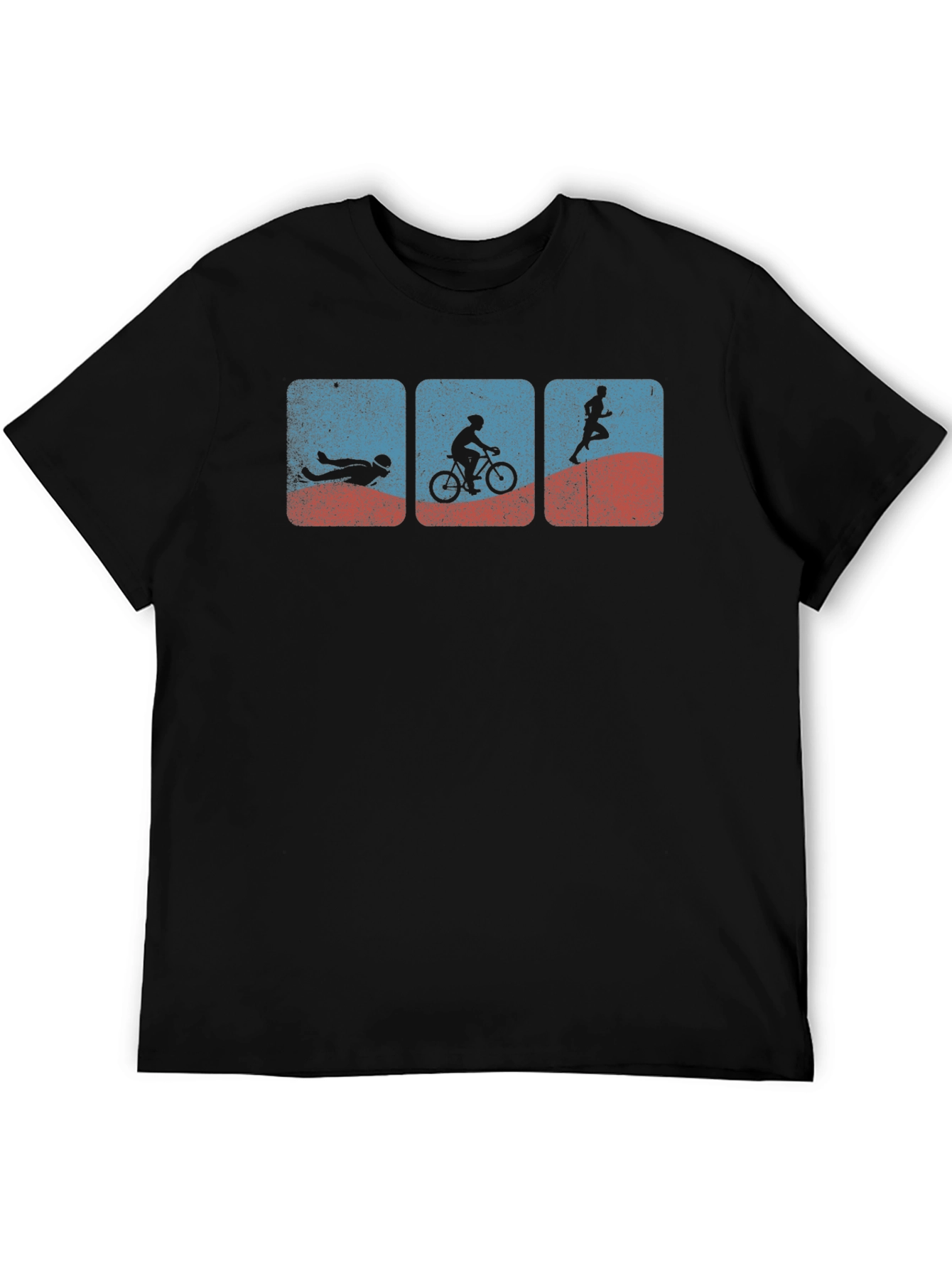 Triathlon Graphic Tee - Swim Bike Run T-Shirt