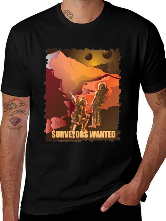 Surveyors Wanted Graphic Tee - Space Exploration T-Shirt