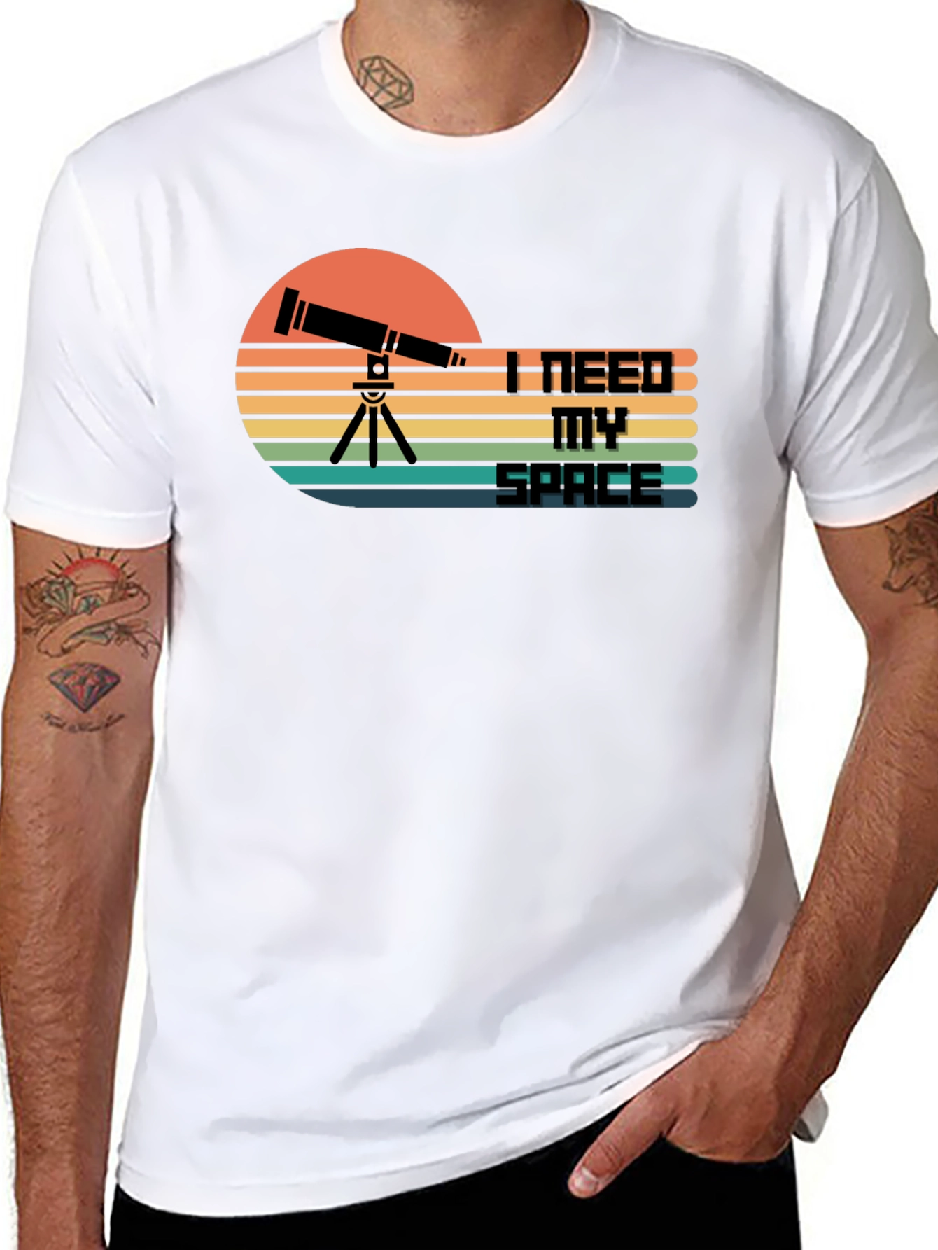 I Need My Space Telescope Graphic T-Shirt