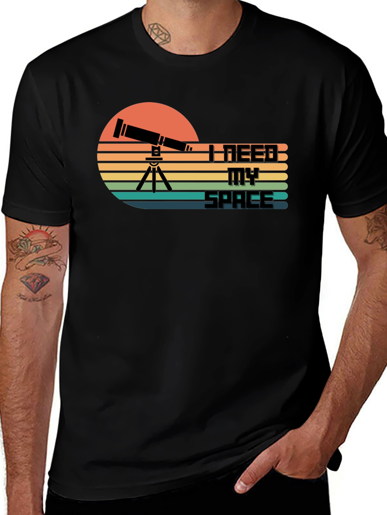I Need My Space Telescope Graphic T-Shirt
