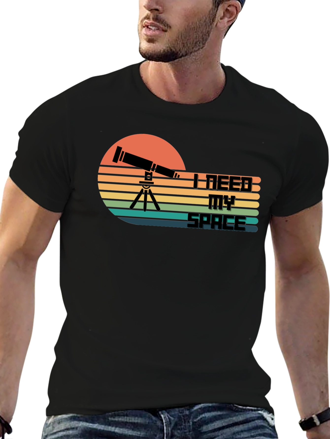 I Need My Space Telescope Graphic T-Shirt