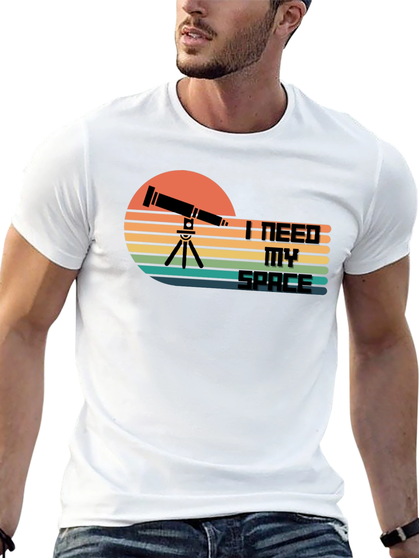 I Need My Space Telescope Graphic T-Shirt