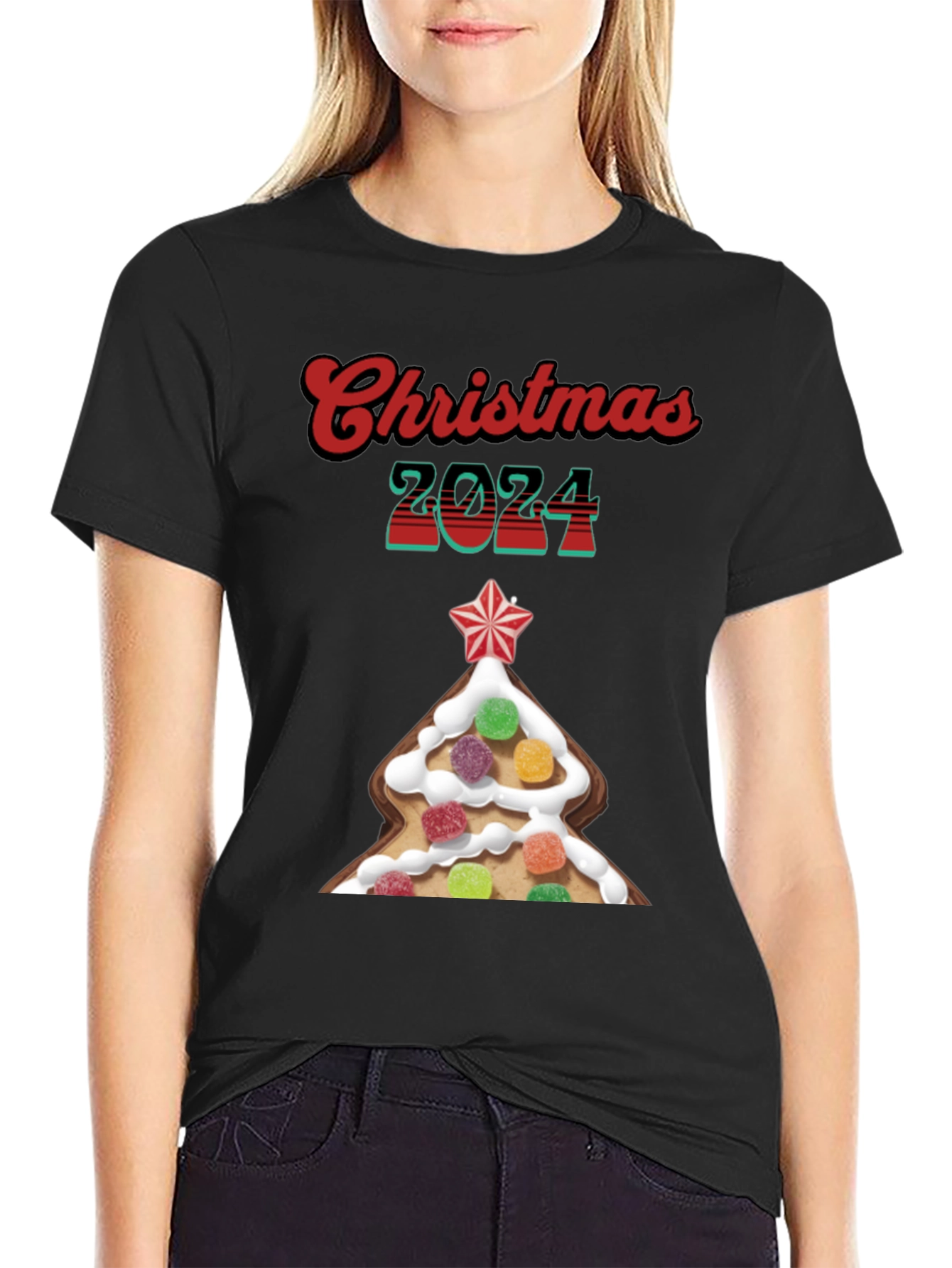 Christmas 2024 Gingerbread Tree T-Shirt