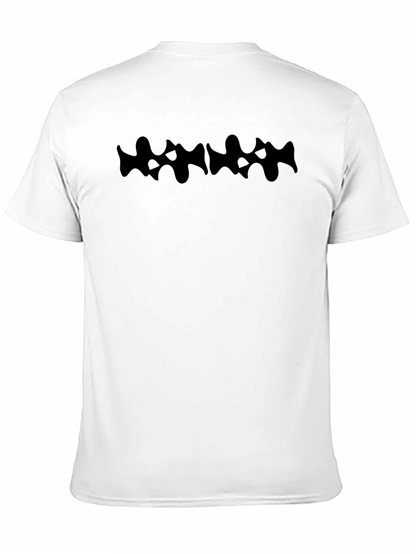Modern Abstract Print Black T-Shirt