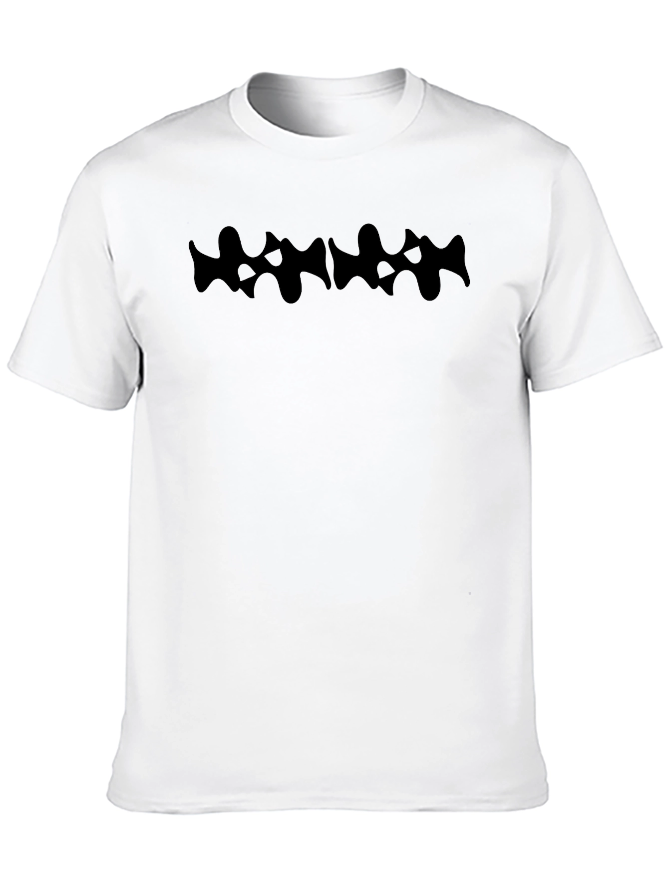 Modern Abstract Print Black T-Shirt
