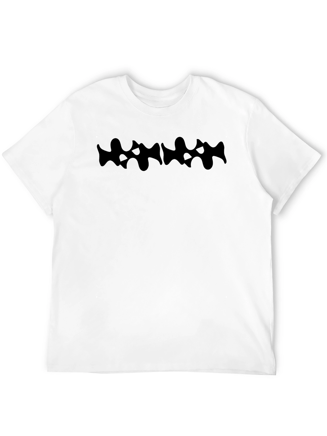 Modern Abstract Print Black T-Shirt