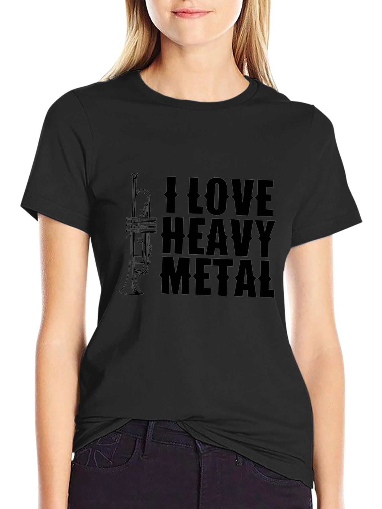 I Love Heavy Metal T-Shirt - Black Graphic Tee