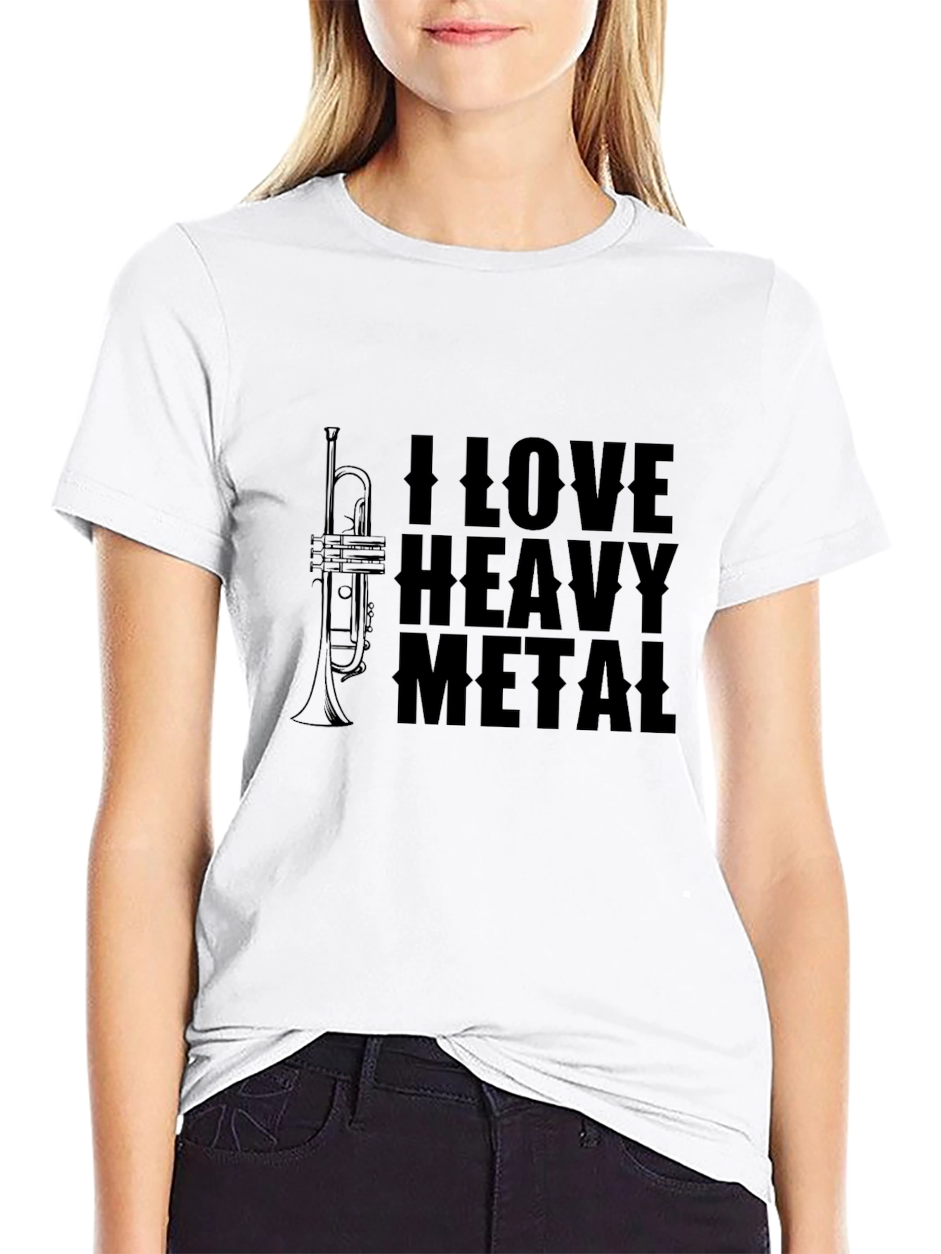I Love Heavy Metal T-Shirt - Black Graphic Tee