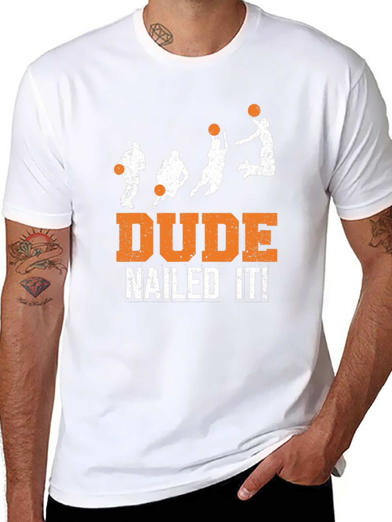 Dude Nailed It! Basketball Graphic T-Shirt