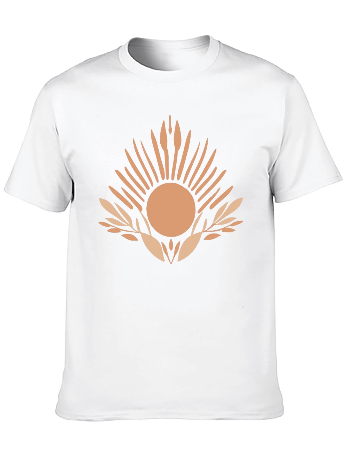 Abstract Sun Graphic Tee - Mens Black T-Shirt