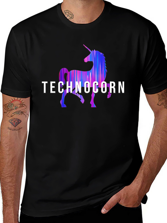 Technocorn Graphic T-Shirt - Black Unicorn Tee