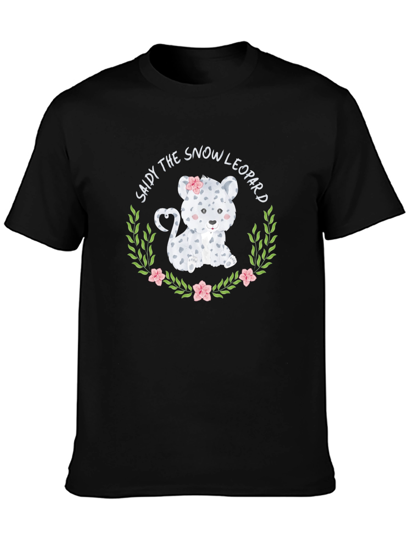 Snow Leopard Graphic Tee - Cute Animal Print