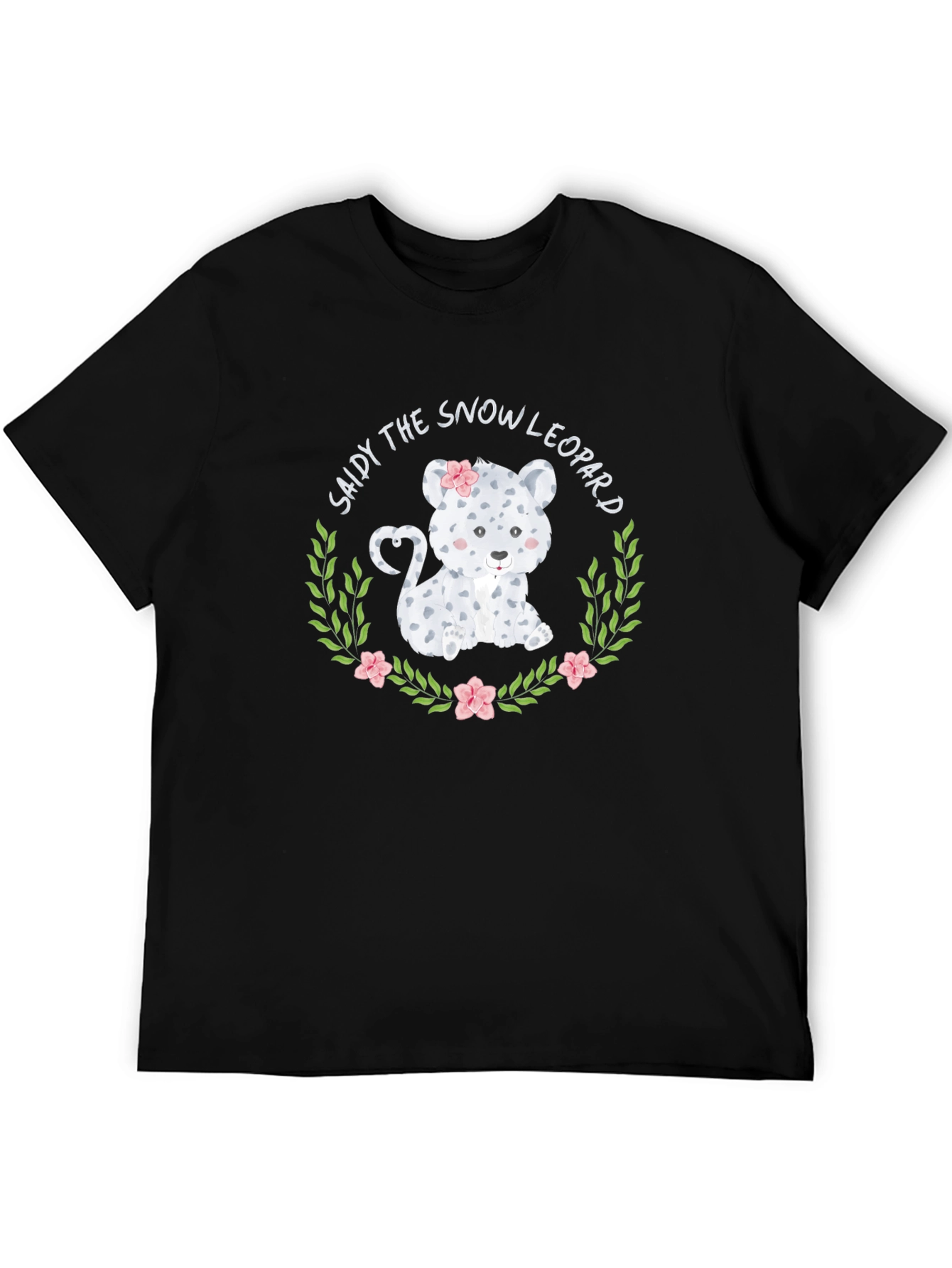 Snow Leopard Graphic Tee - Cute Animal Print