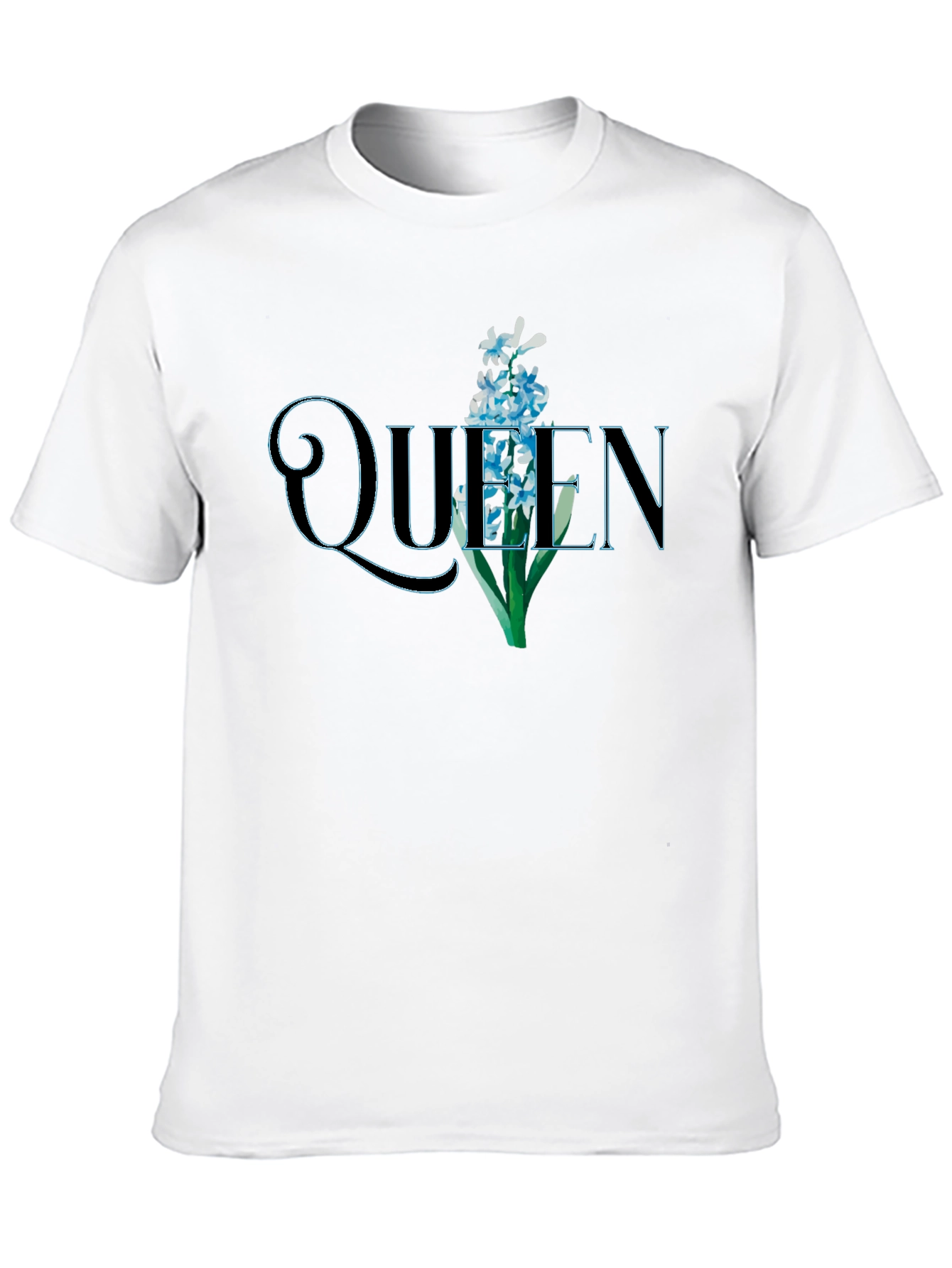 Queen Floral Graphic Black T-Shirt