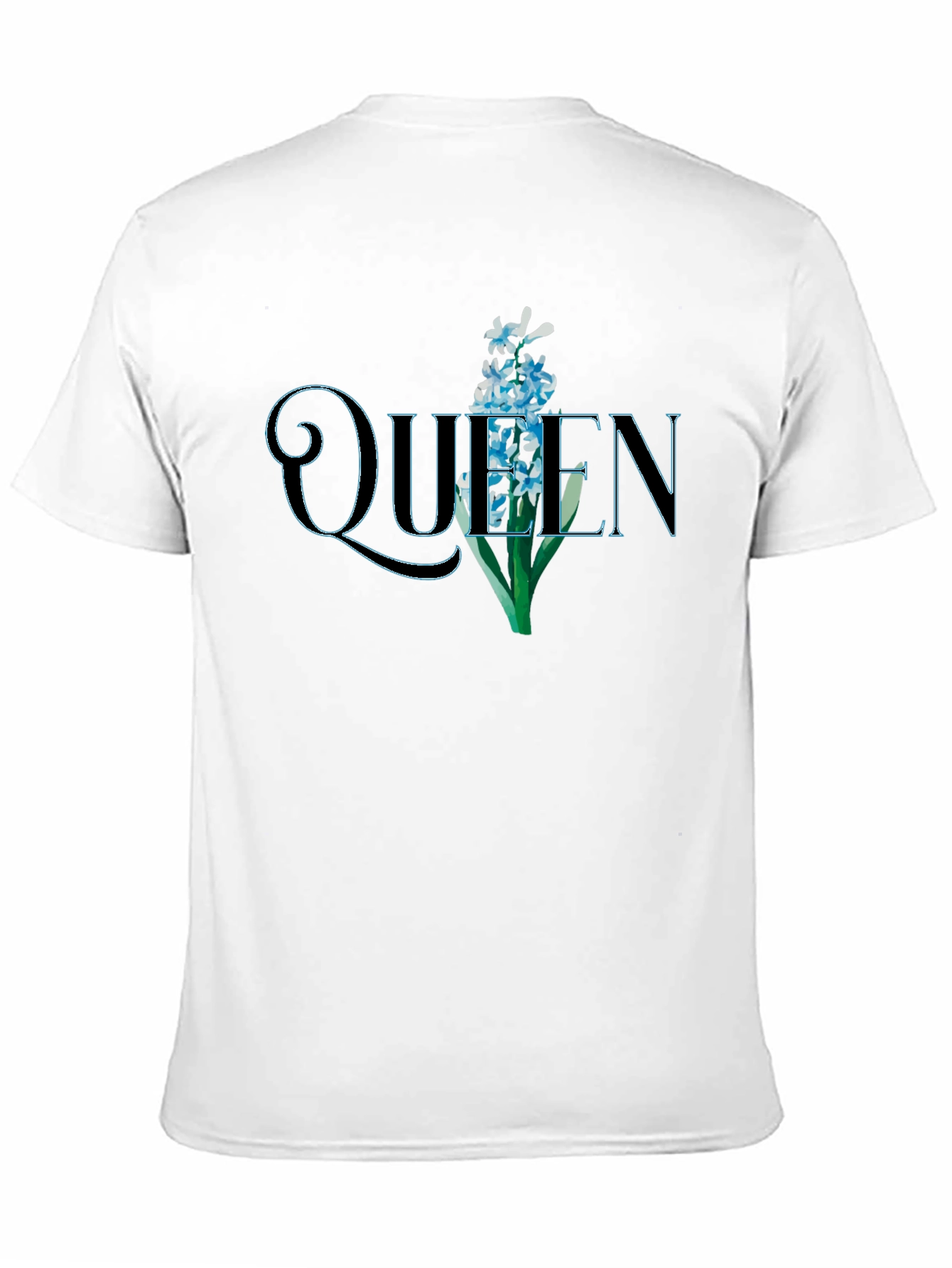Queen Floral Graphic Black T-Shirt