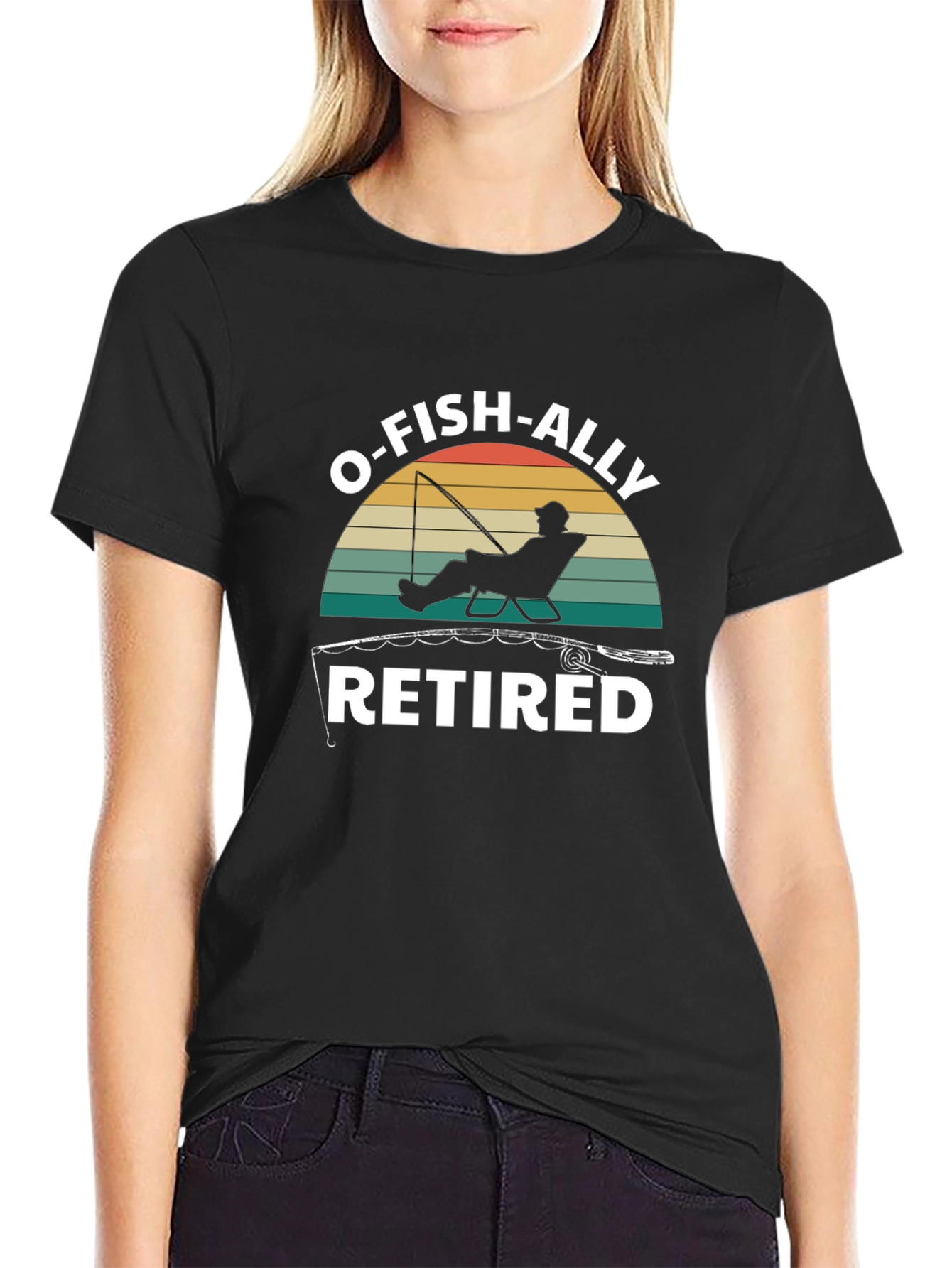 O-FISH-ALLY Retired Black Graphic Tee