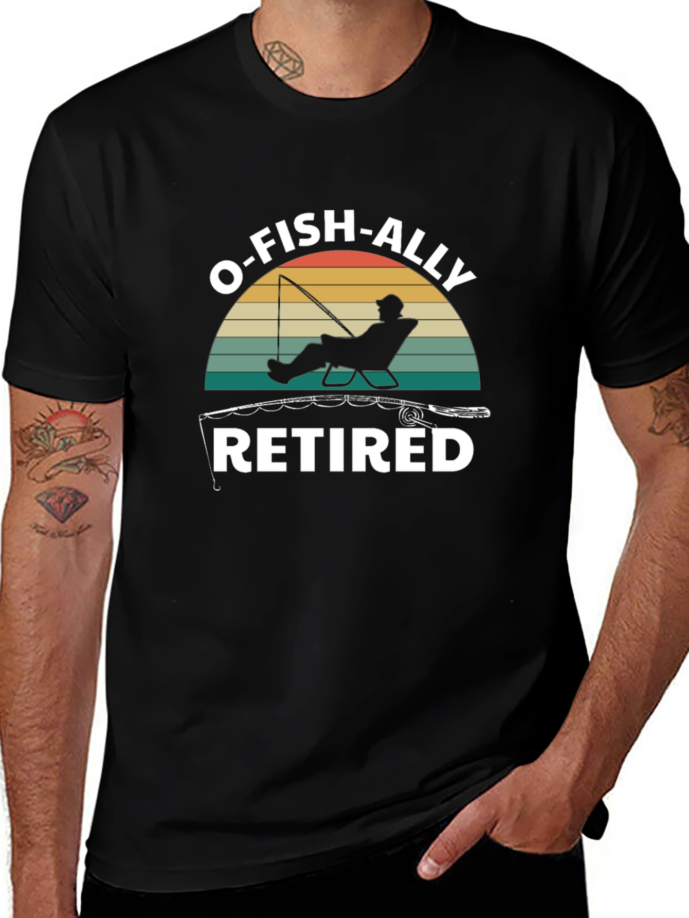 O-FISH-ALLY Retired Black Graphic Tee