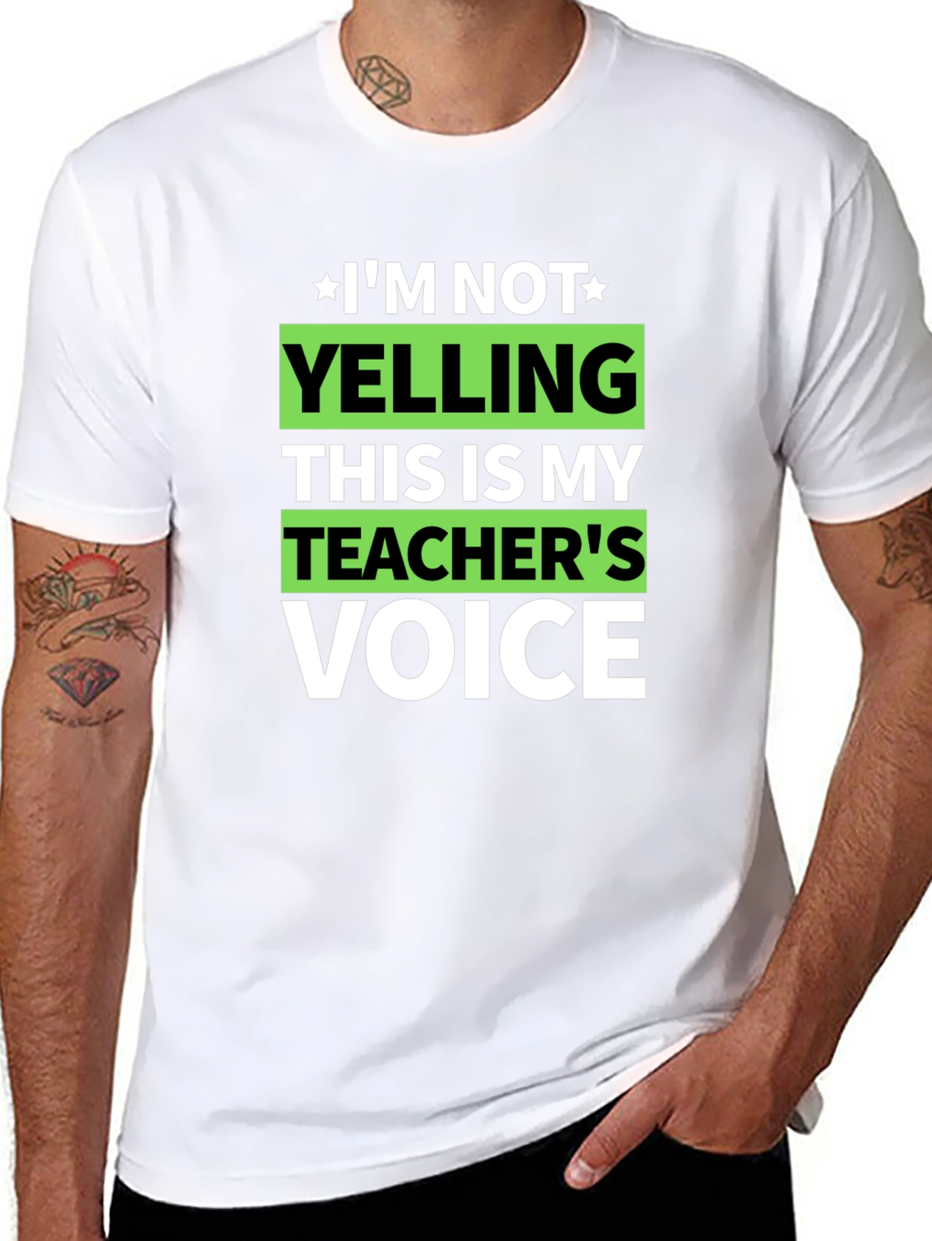 Im Not Yelling Teachers Voice Funny T-Shirt