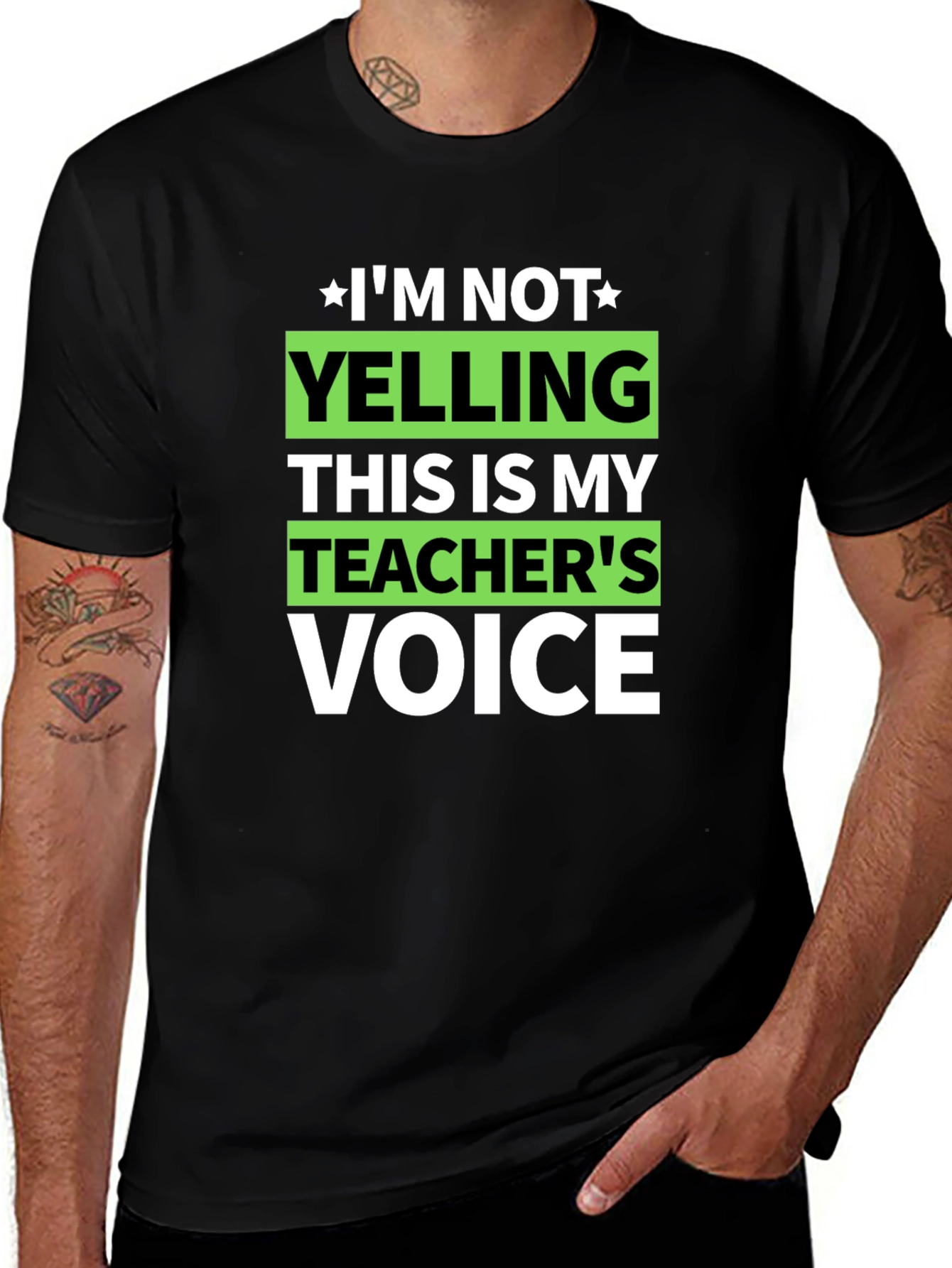 Im Not Yelling Teachers Voice Funny T-Shirt