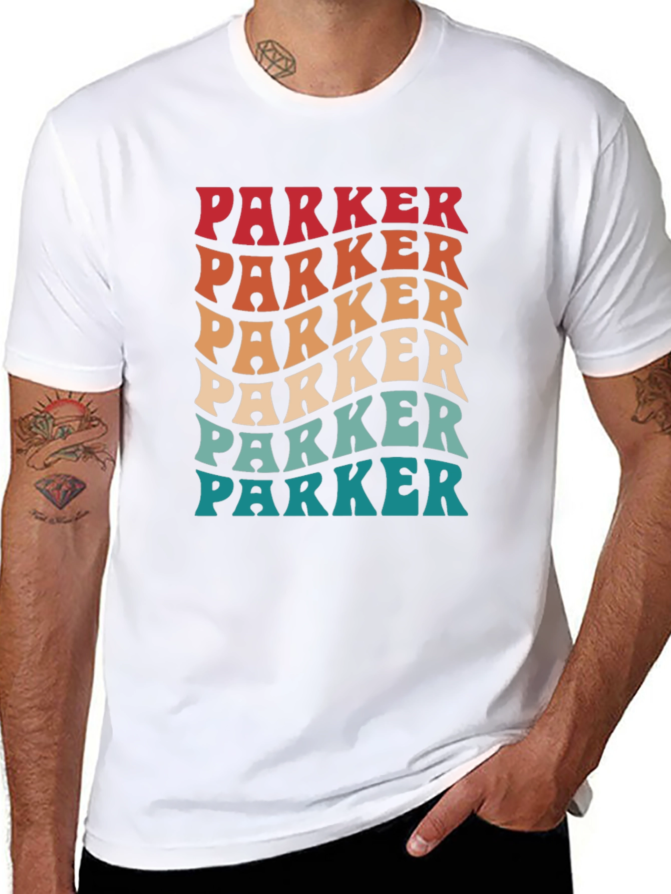 Retro Parker T-Shirt - Personalized Name Tee
