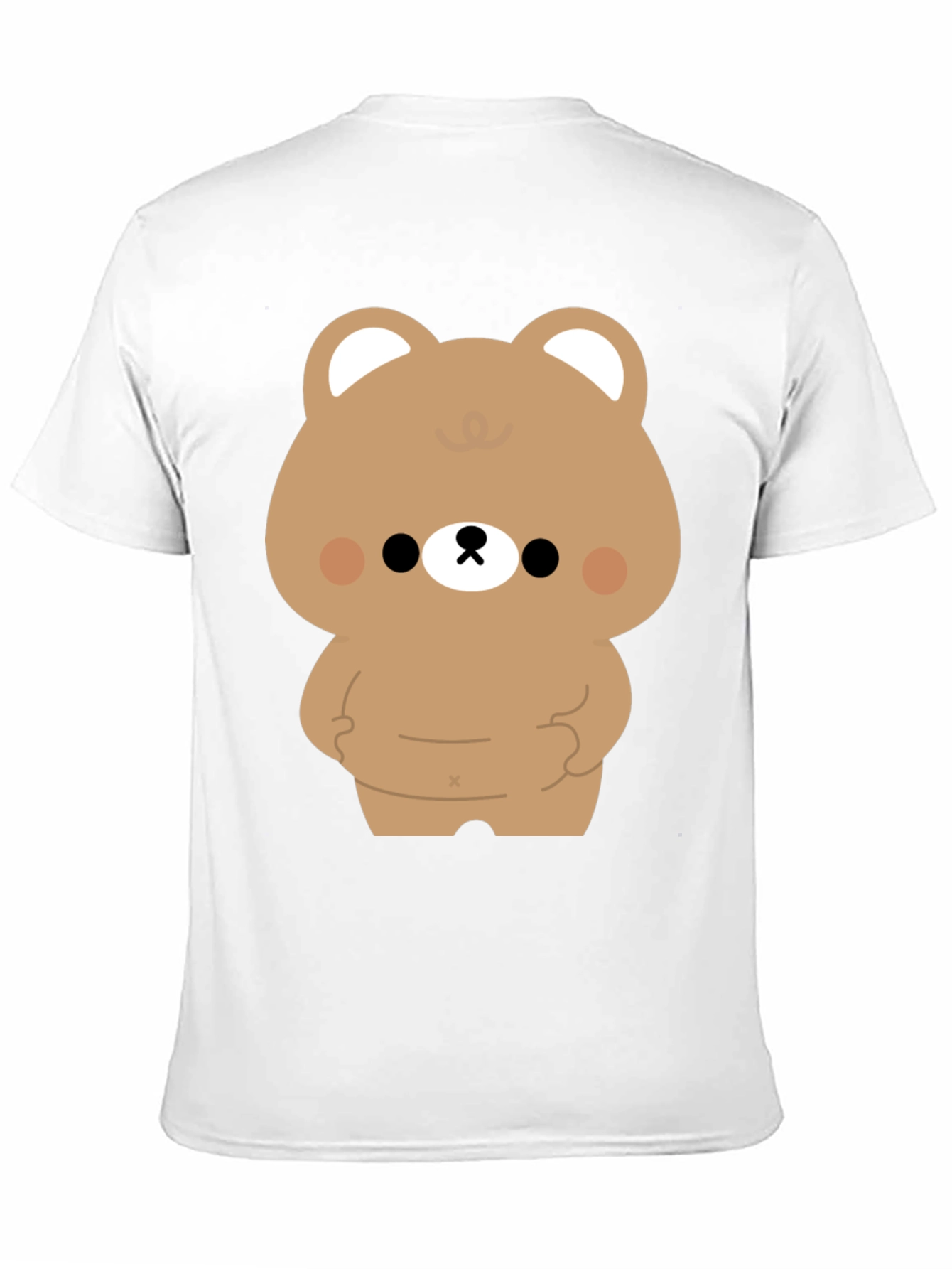 Cute Bear Graphic Print Black T-Shirt