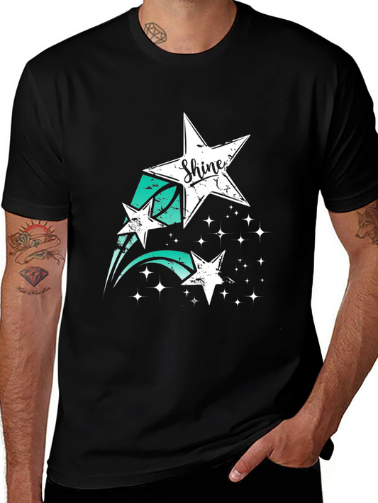 Shine Star Graphic Black T-Shirt