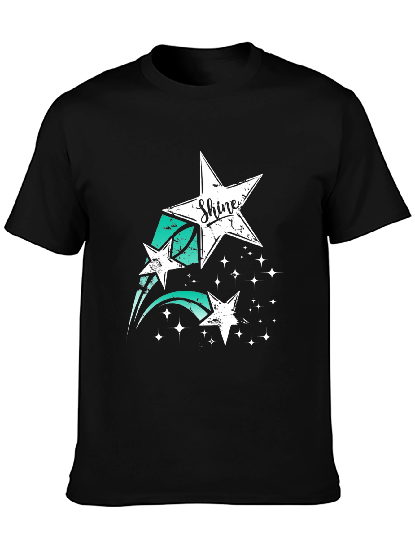 Shine Star Graphic Black T-Shirt