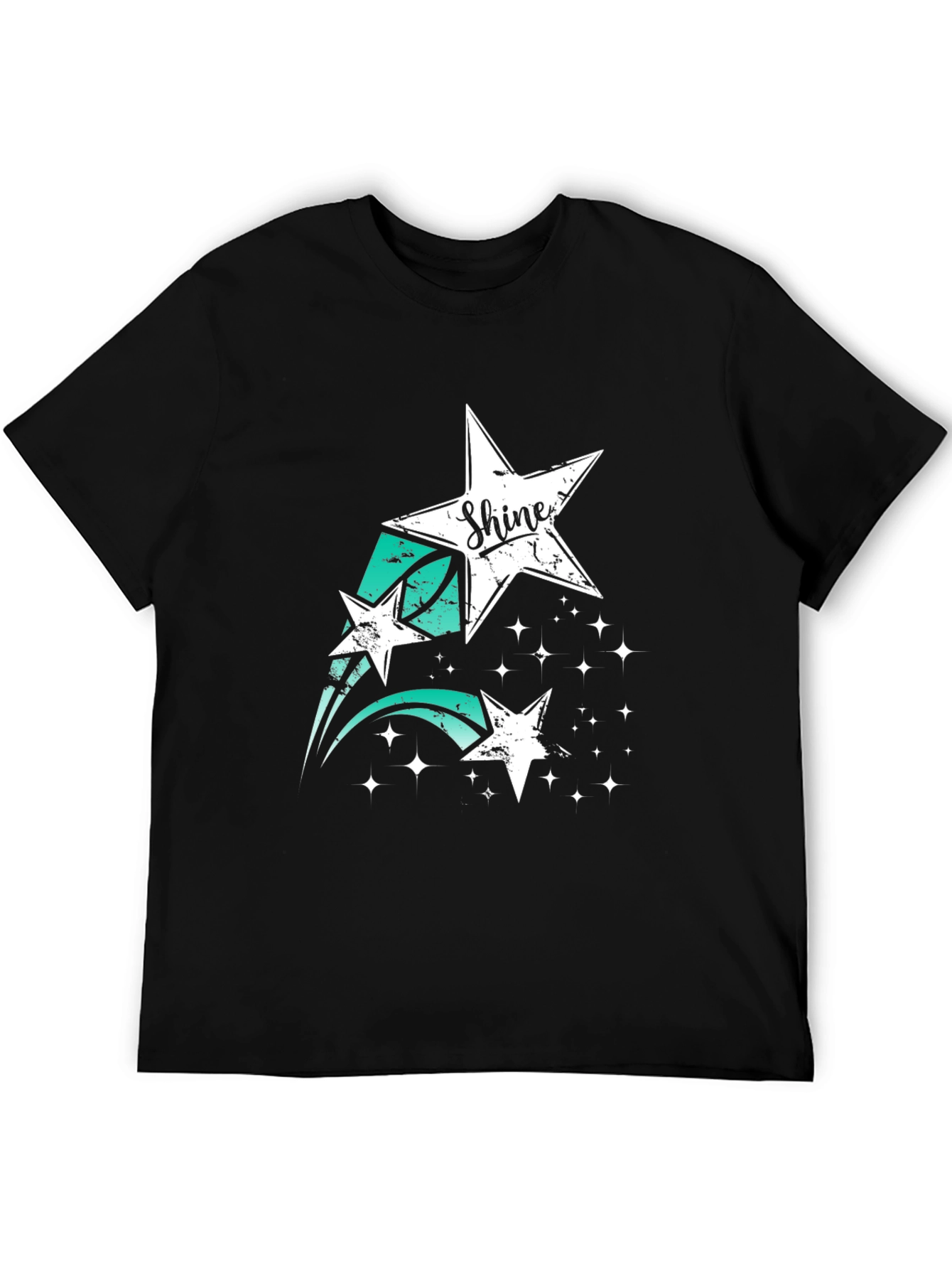 Shine Star Graphic Black T-Shirt