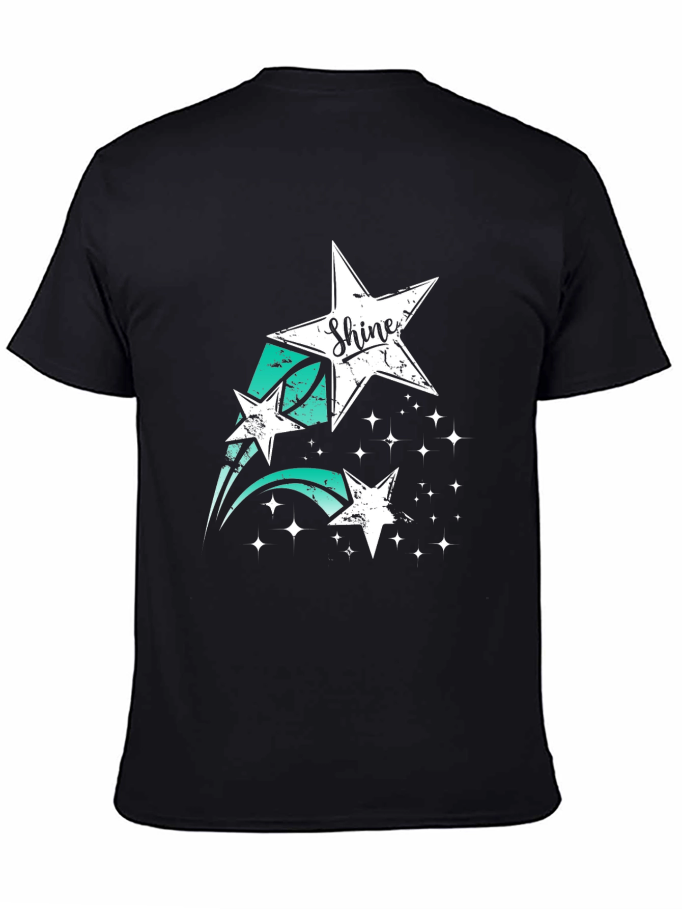 Shine Star Graphic Black T-Shirt