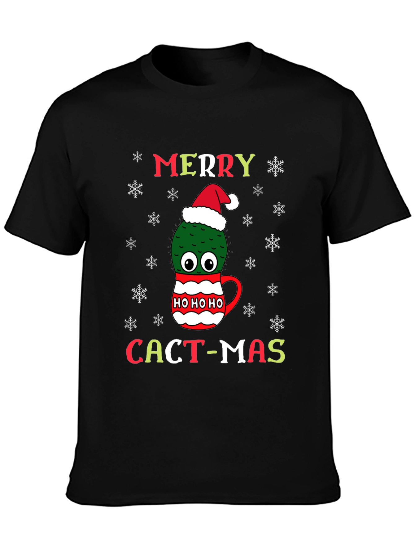 Merry Cact-Mas T-Shirt Cactus Christmas