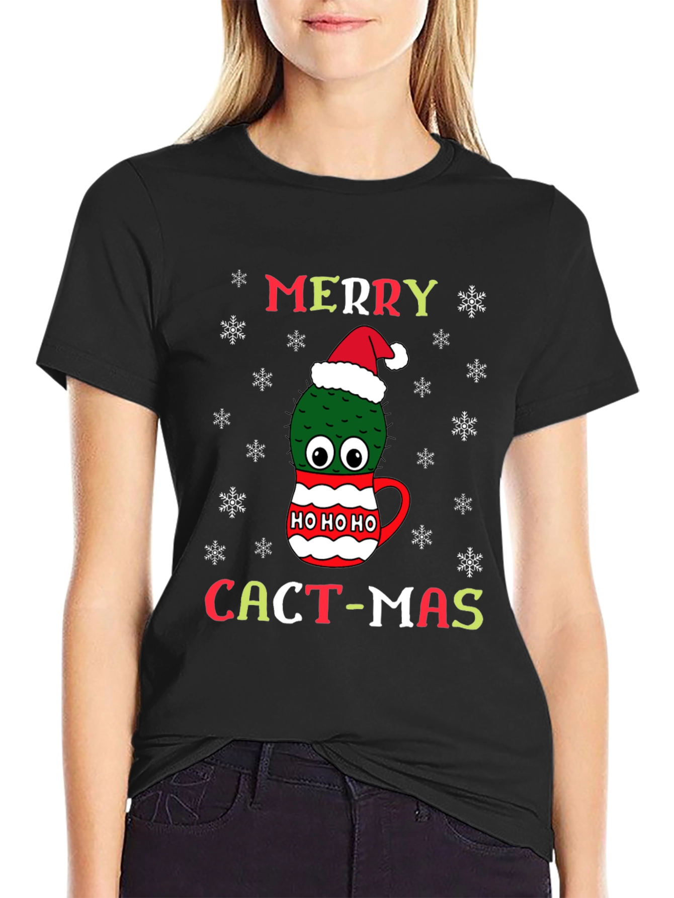 Merry Cact-Mas T-Shirt Cactus Christmas