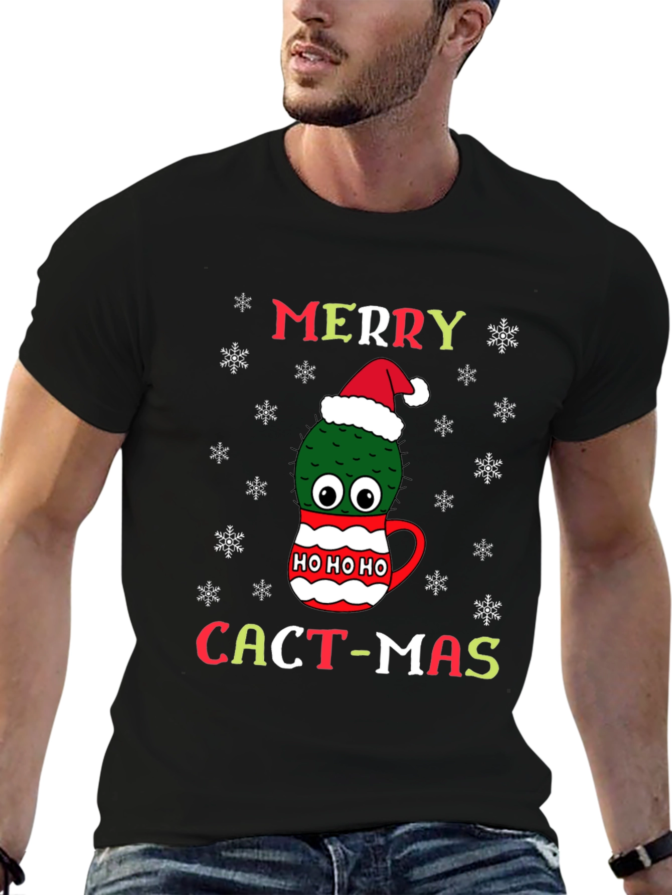 Merry Cact-Mas T-Shirt Cactus Christmas
