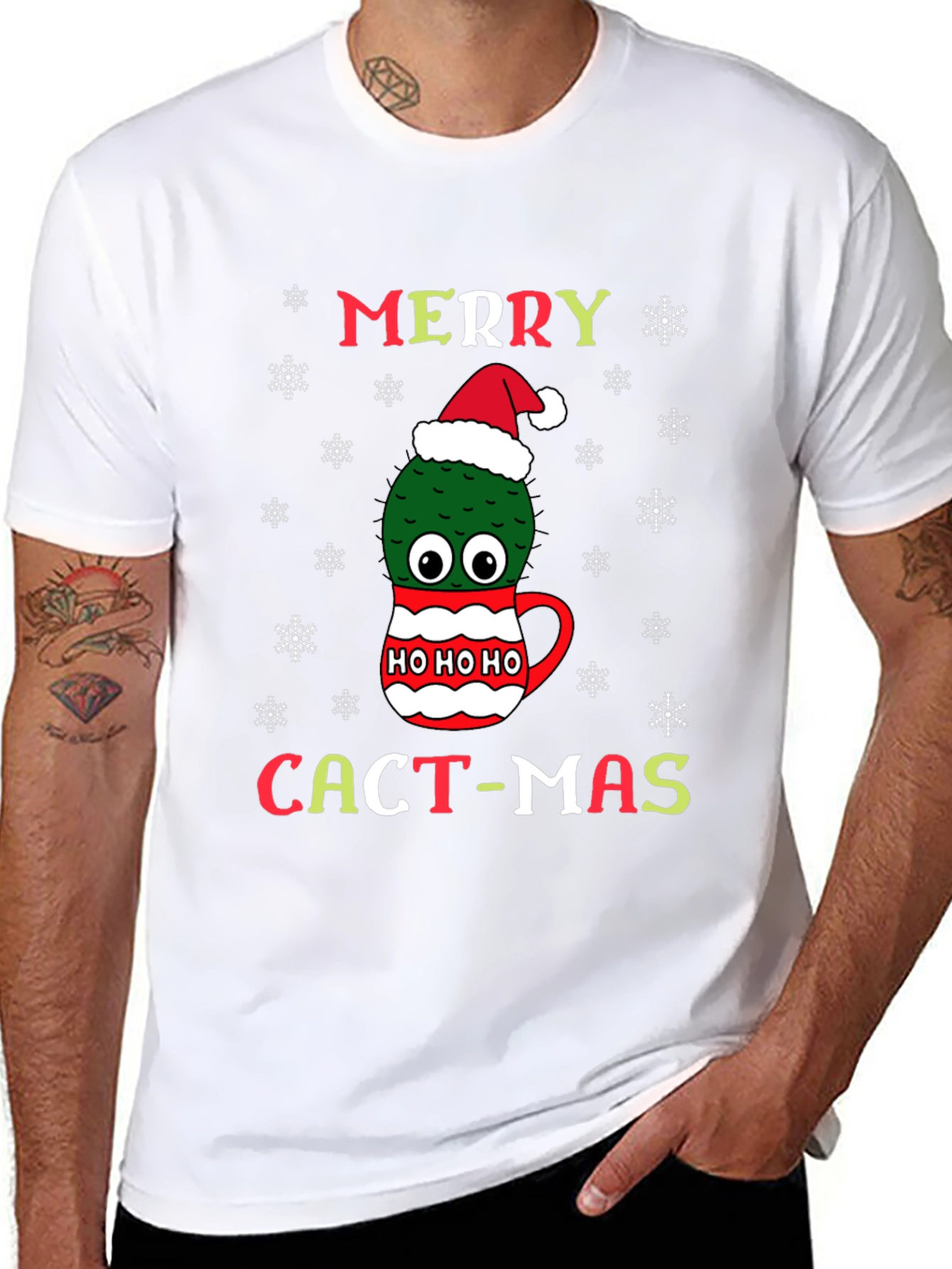 Merry Cact-Mas T-Shirt Cactus Christmas