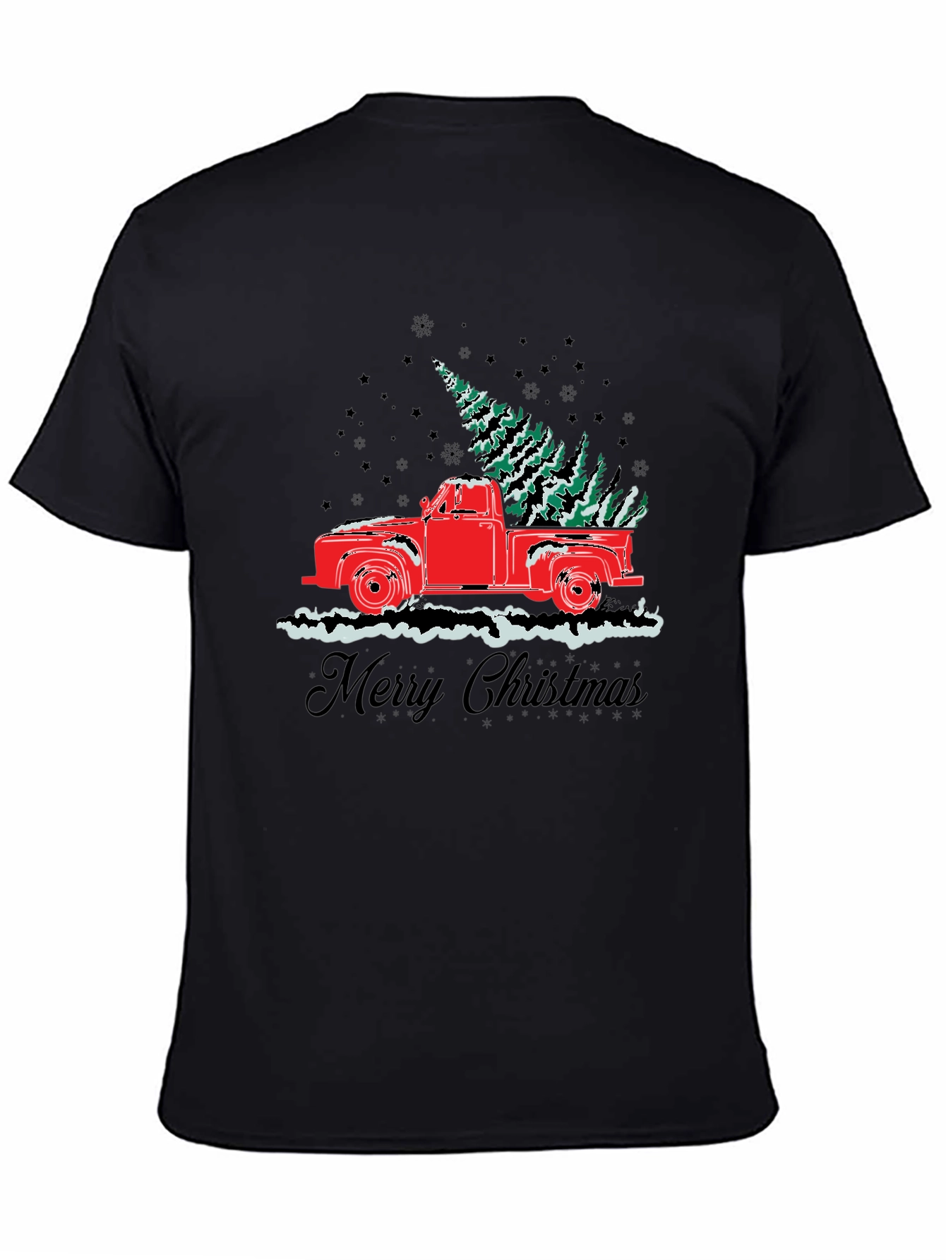 Merry Christmas Truck Graphic T-Shirt