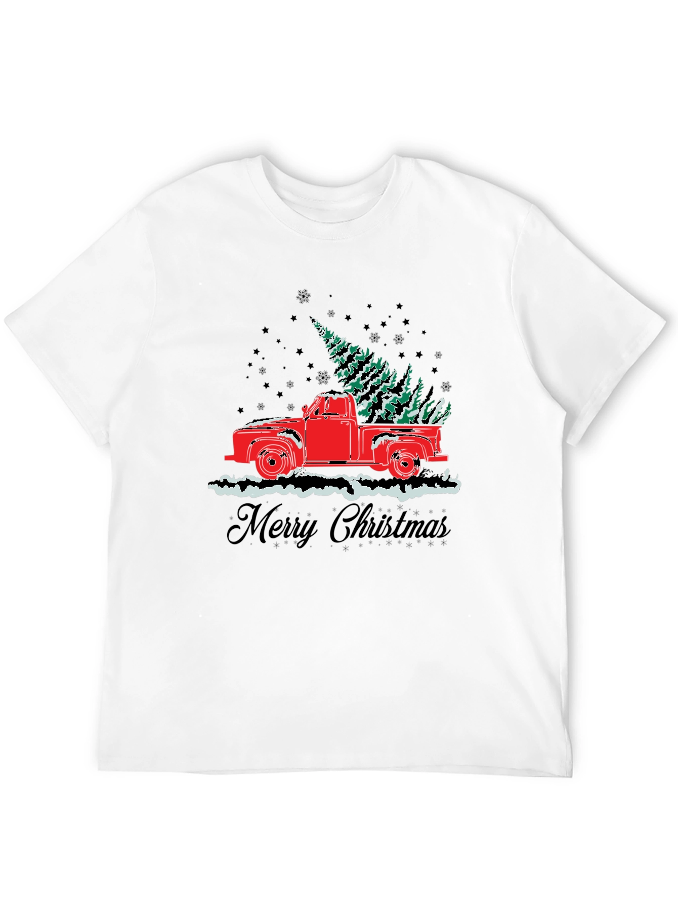 Merry Christmas Truck Graphic T-Shirt