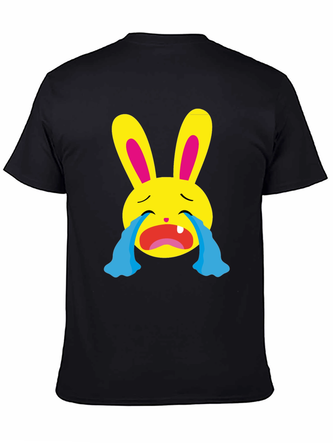 Crying Emoji Bunny Graphic T-Shirt