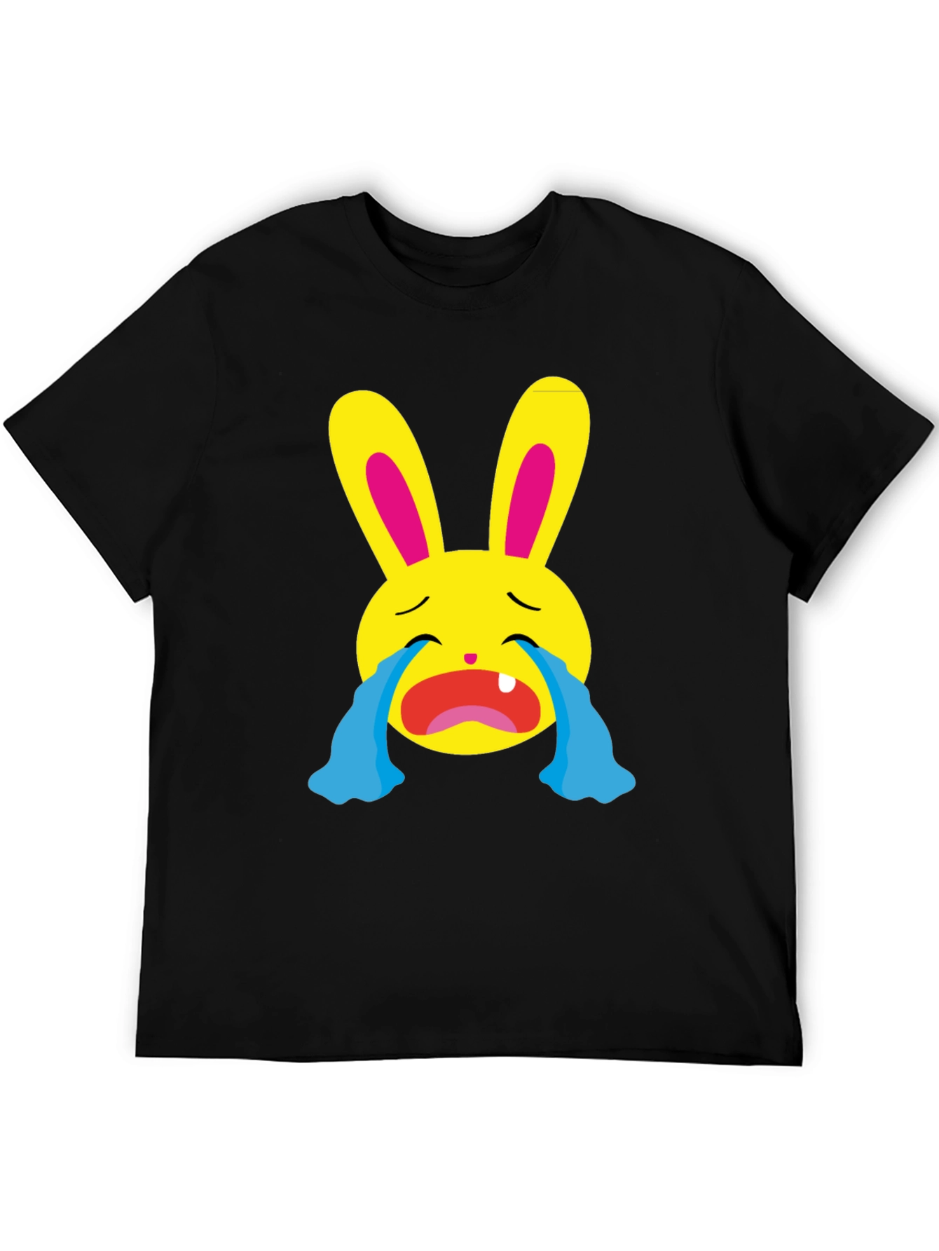 Crying Emoji Bunny Graphic T-Shirt