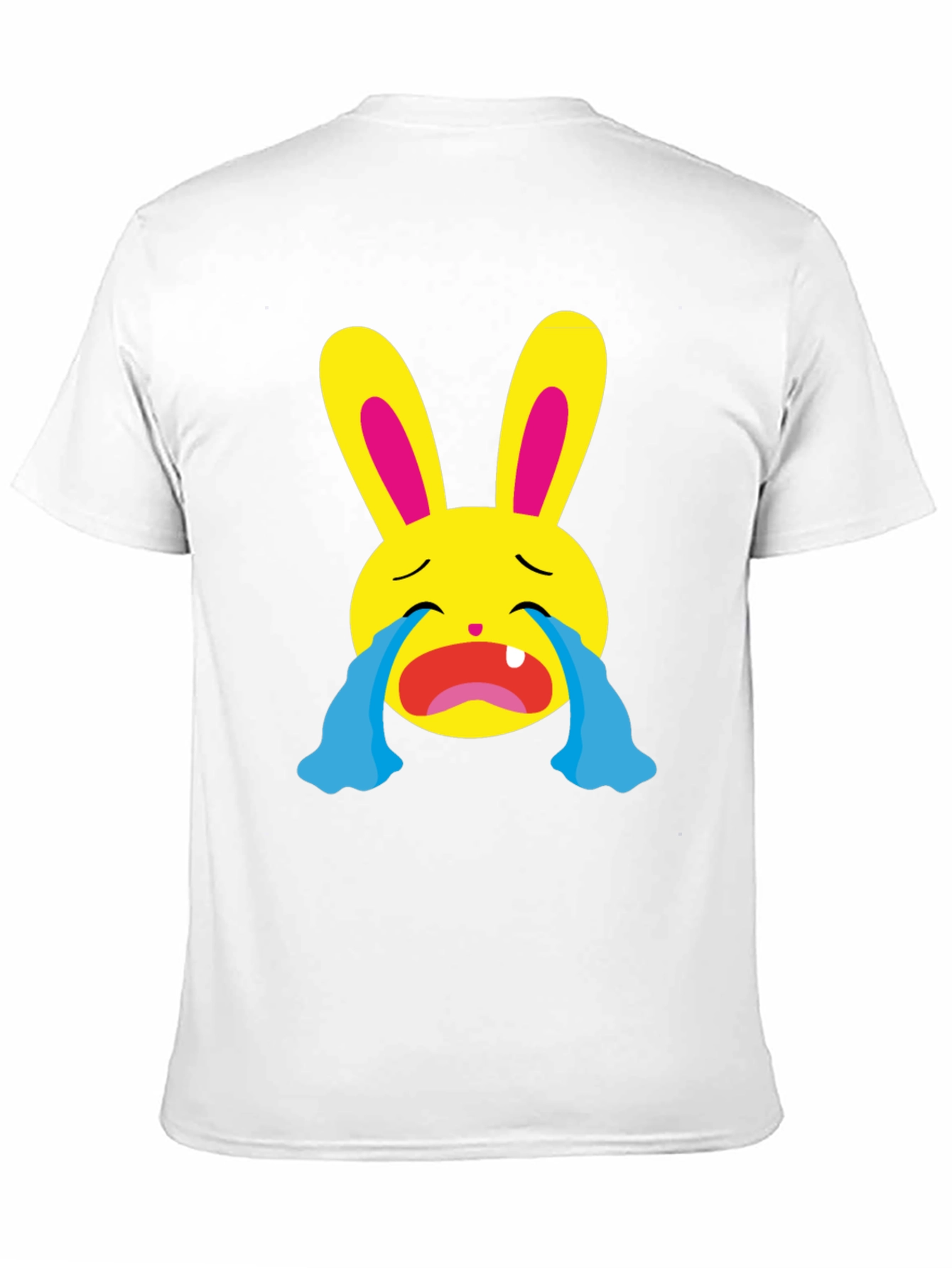 Crying Emoji Bunny Graphic T-Shirt