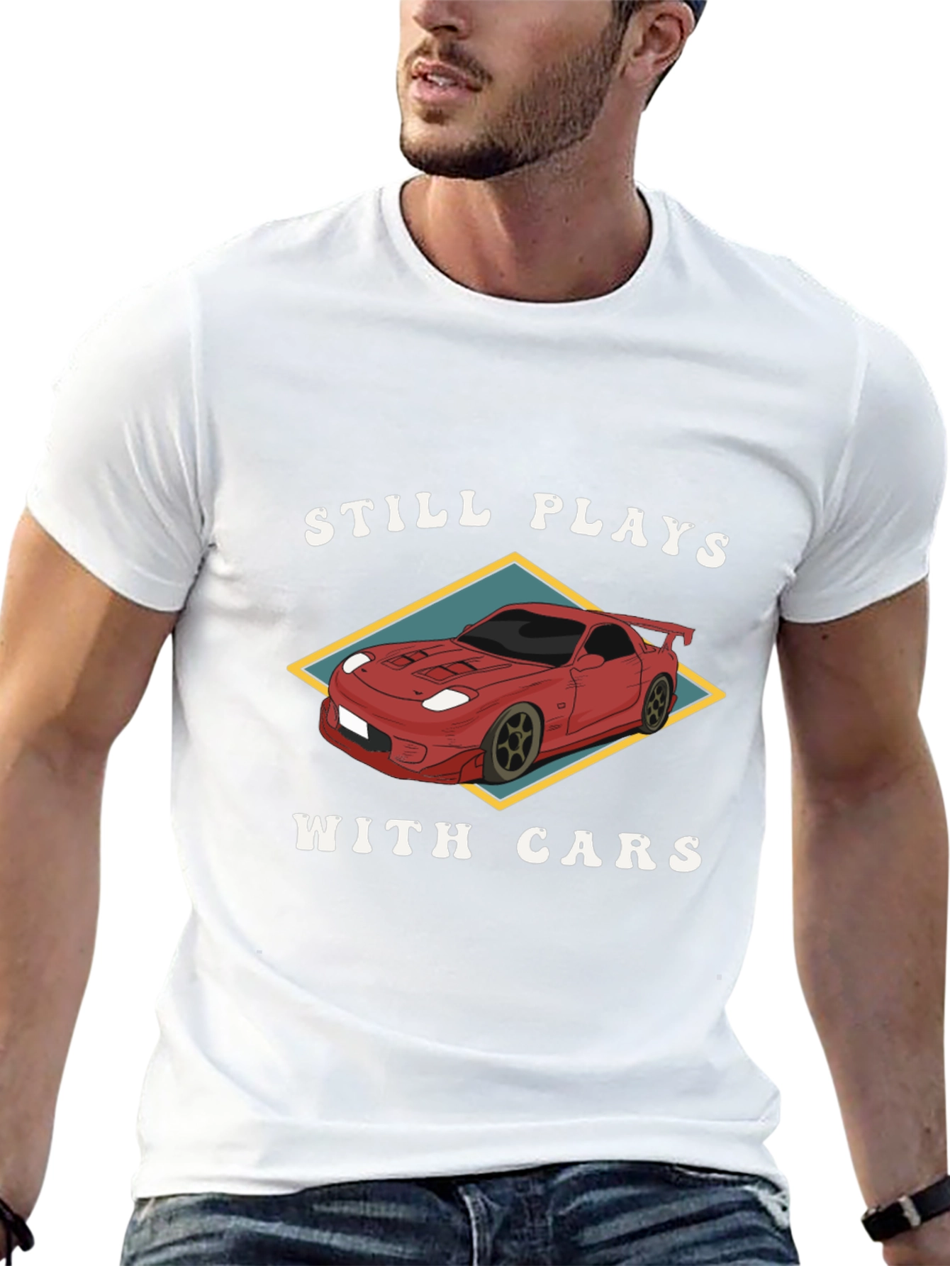 Still Plays With Cars Black T-Shirt