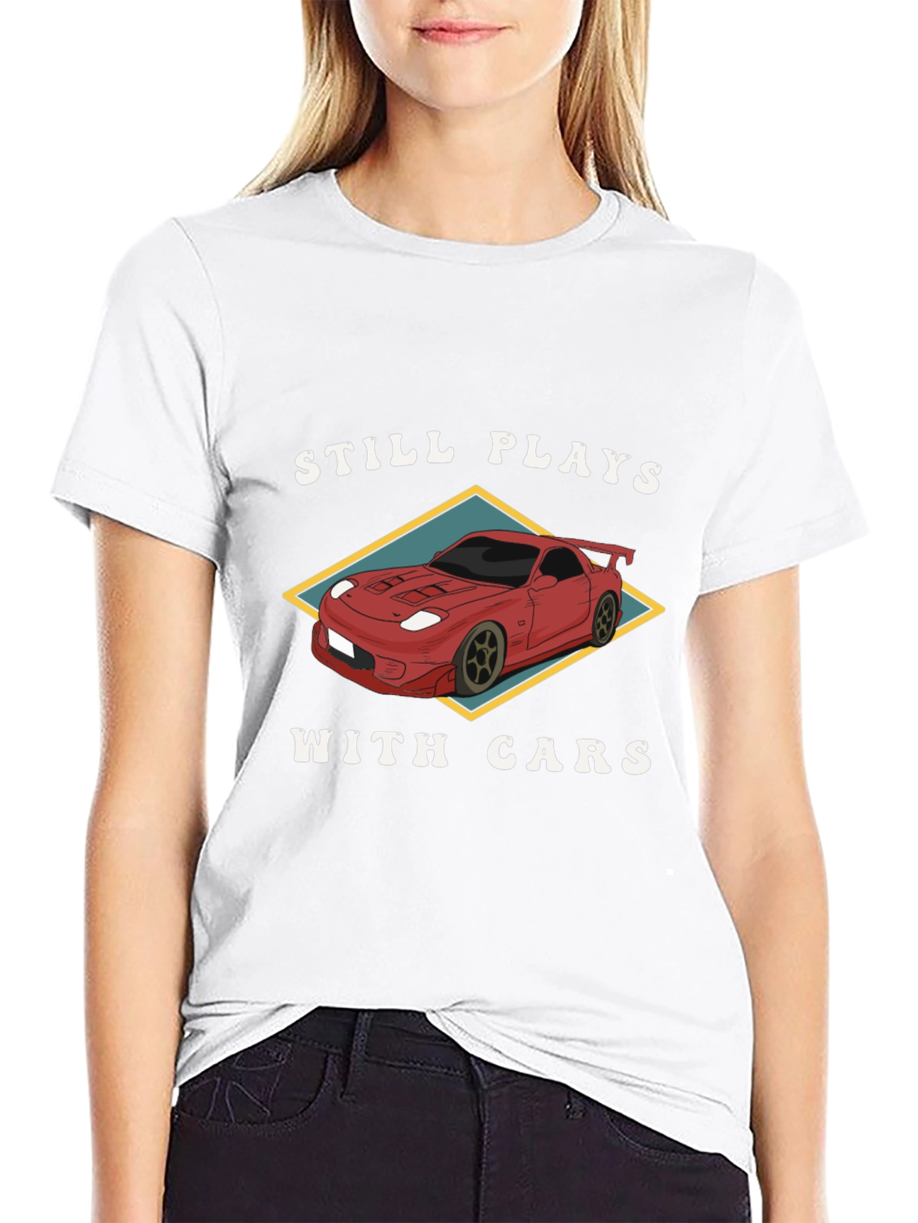 Still Plays With Cars Black T-Shirt