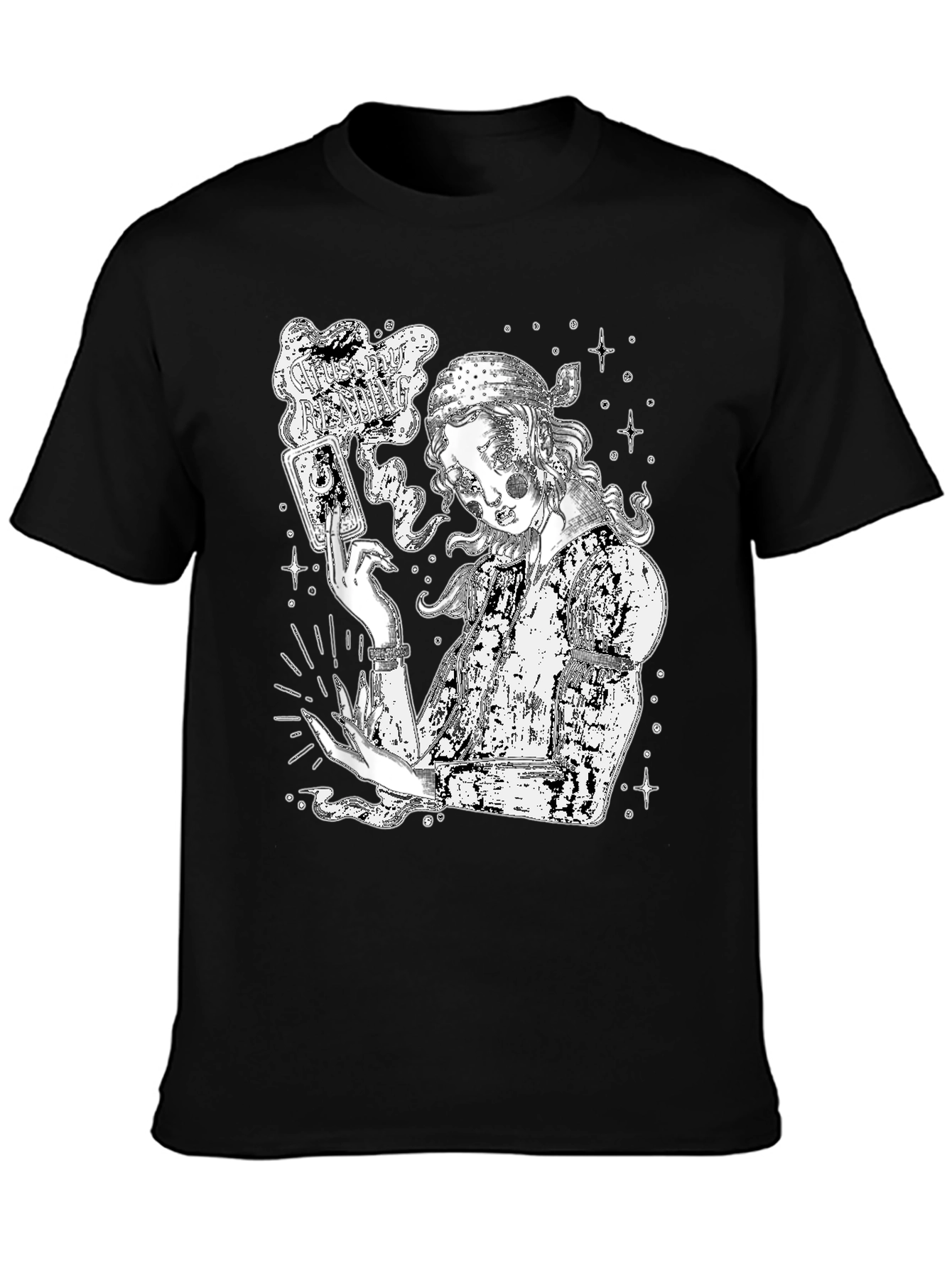 Mystic Fortune Teller Graphic Tee - Black
